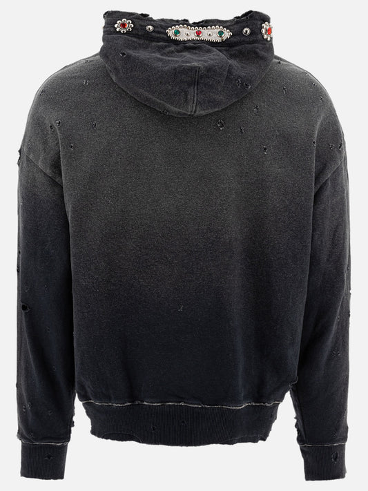 KAPITAL Felpa "Studs Thriller Distressed" 10469286_3 Black 2