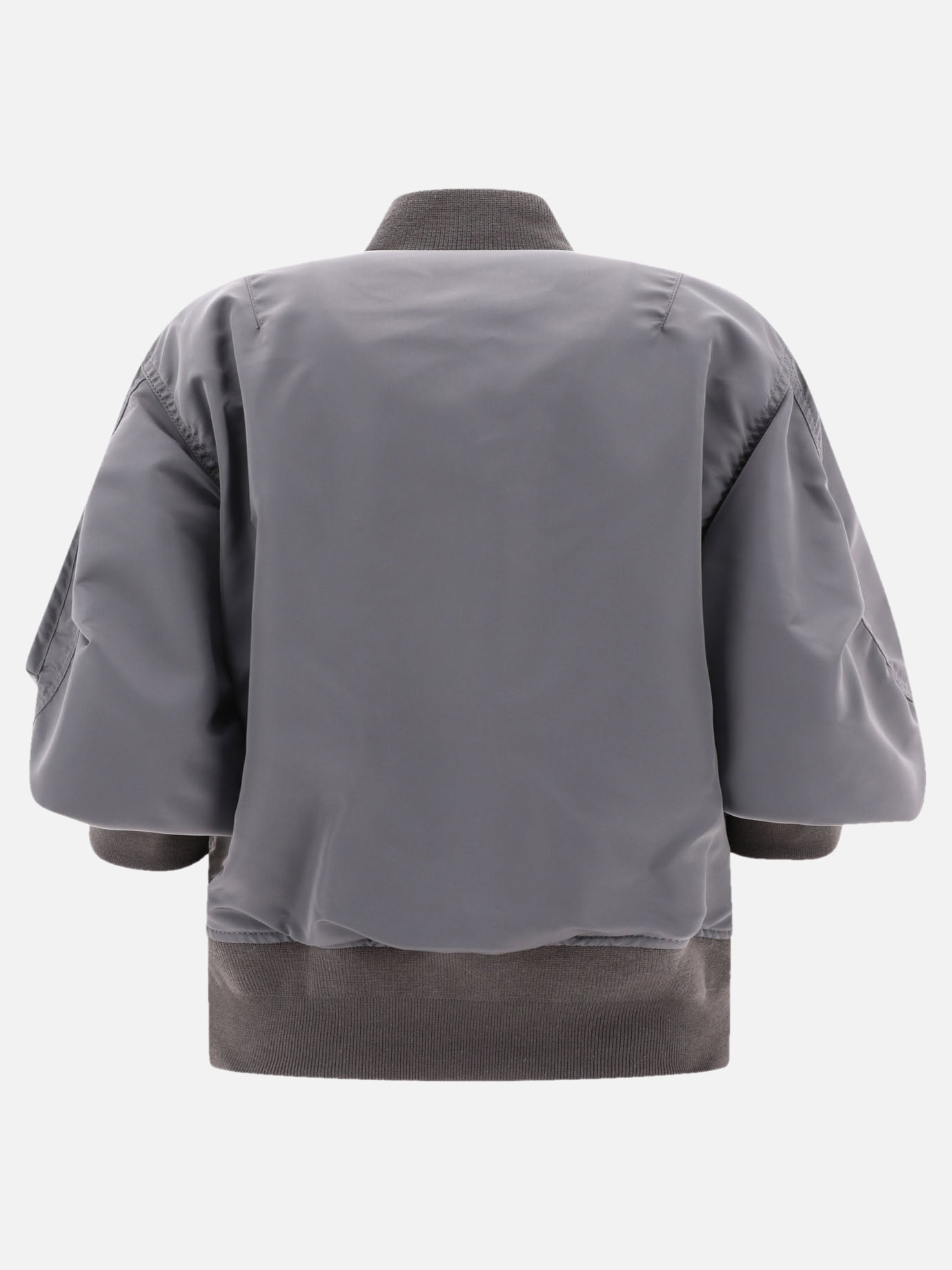 Nylon twill bomber jacket