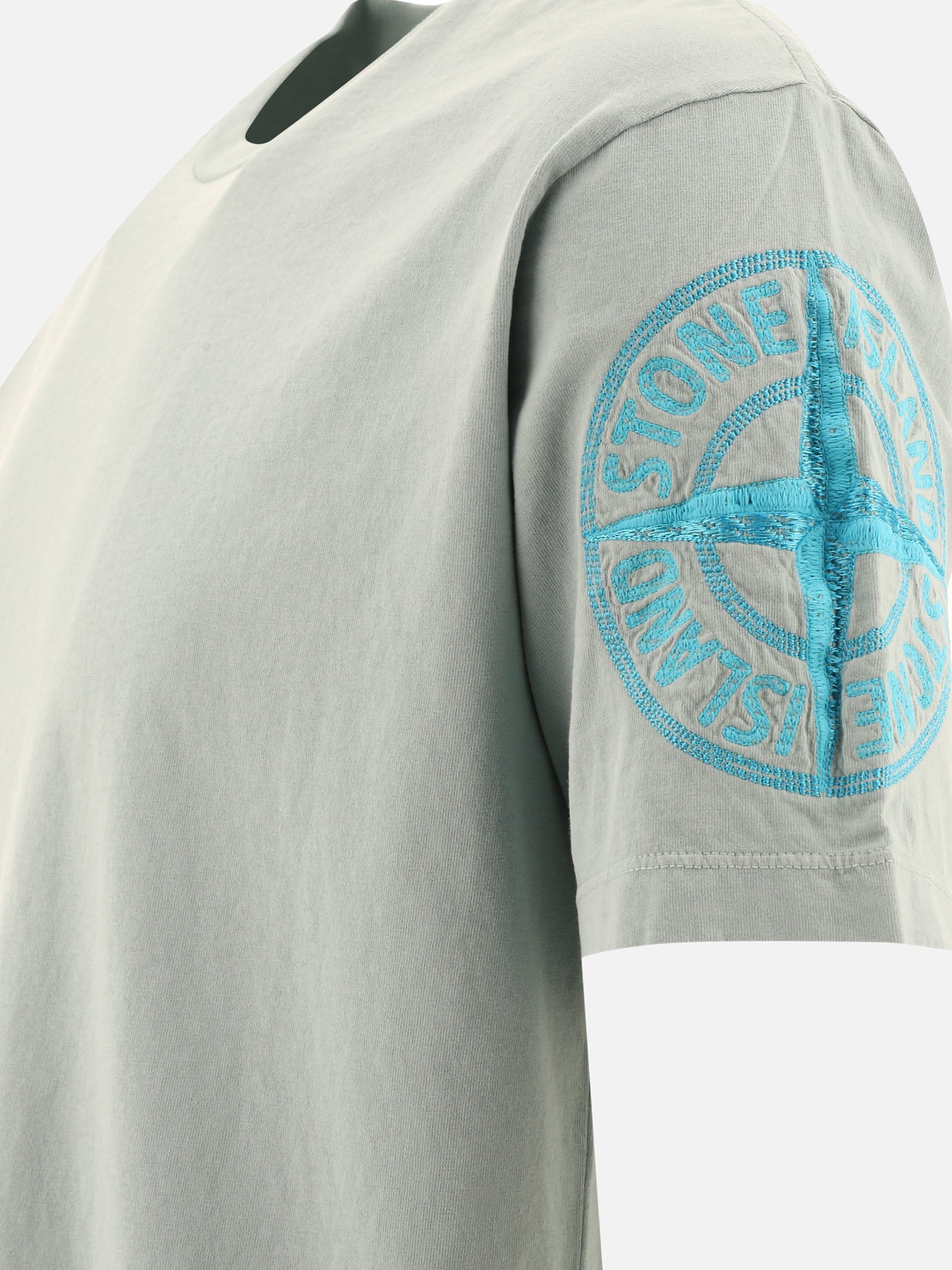 Stone Island "Compass" printed t-shirt Light blue