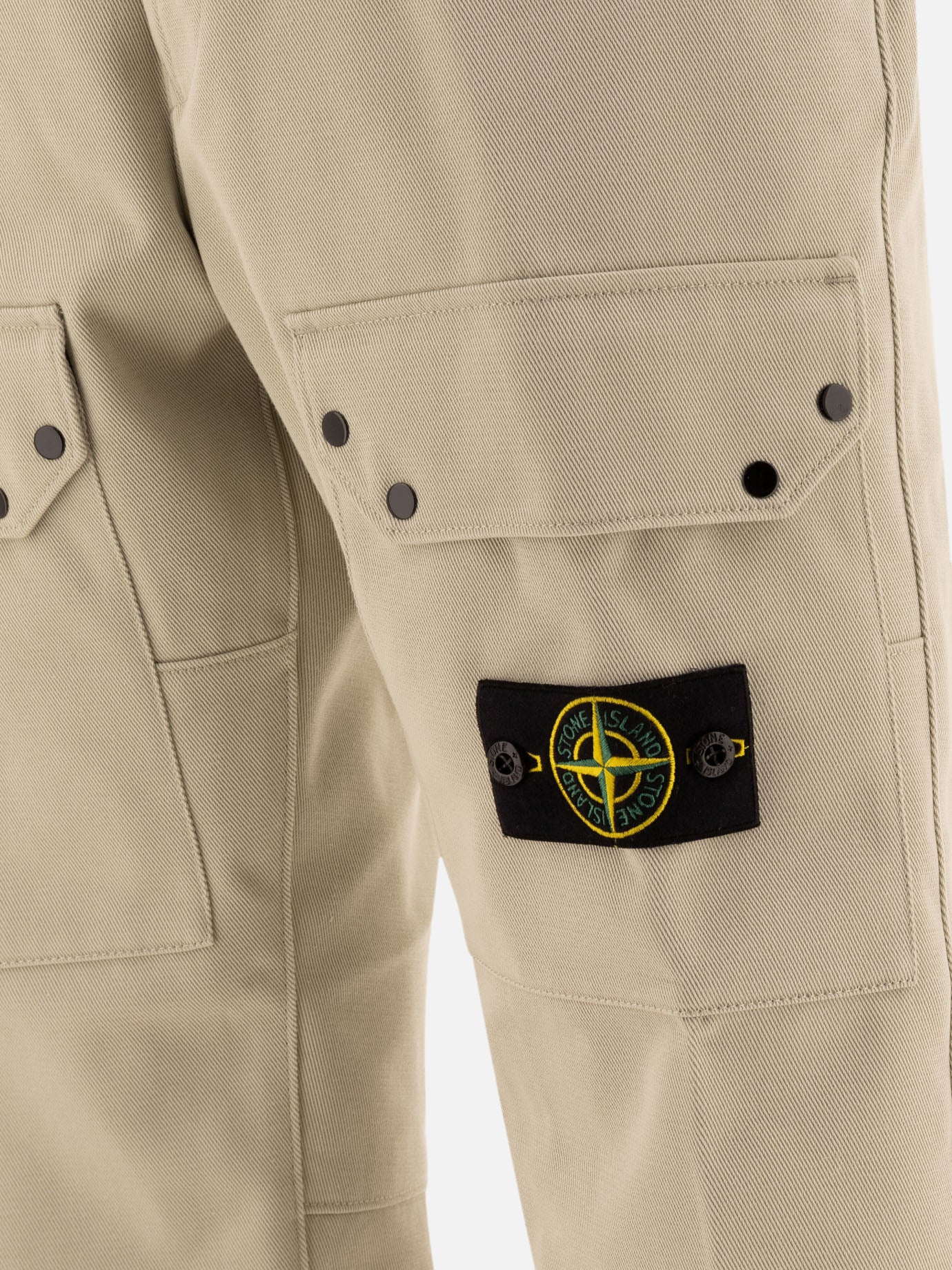 Stone Island "Cotton Nylon Drill" trousers Beige