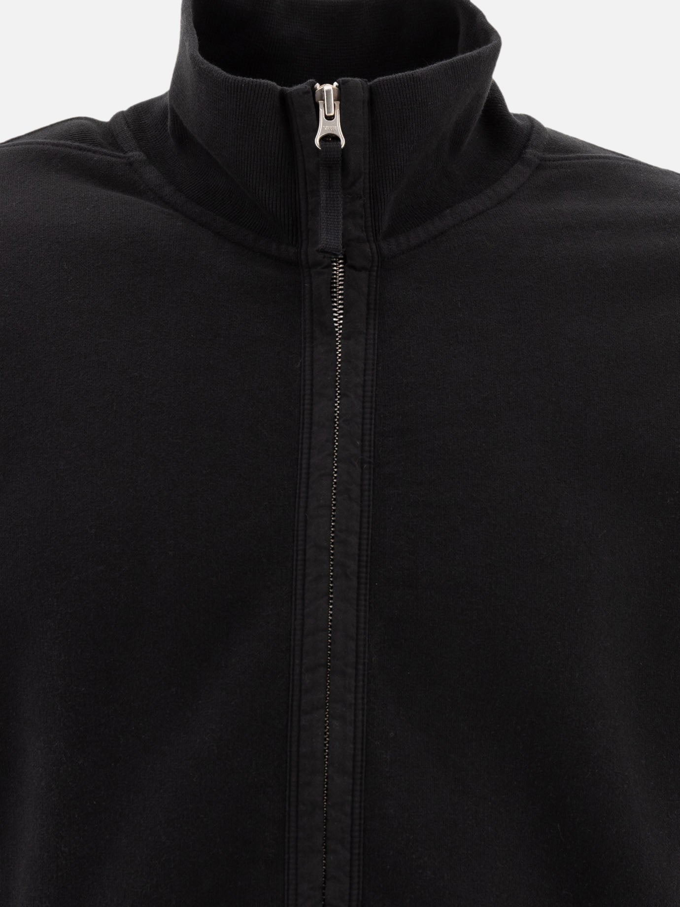 Stone Island "Compass" zippered sweater Black