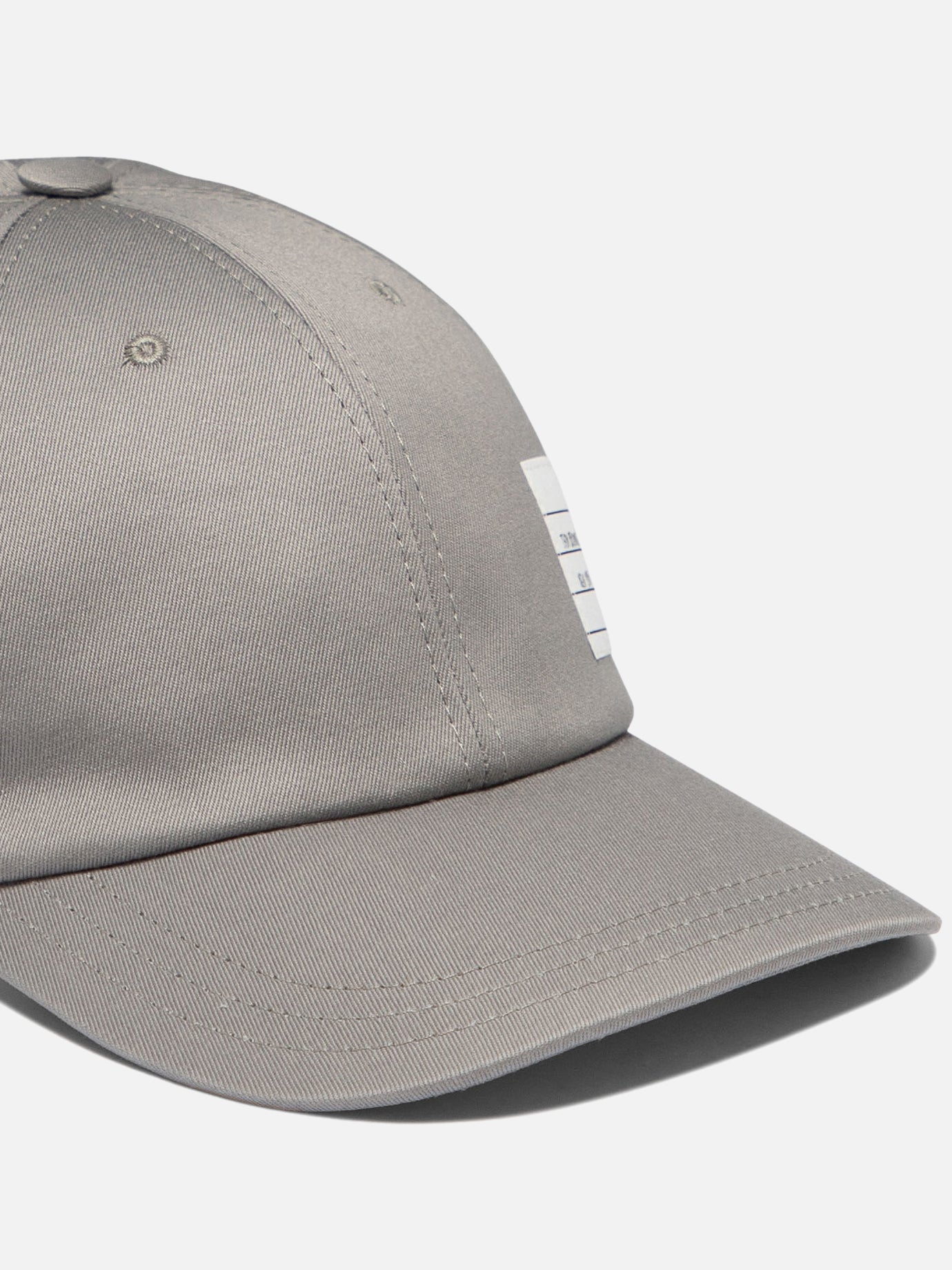 Thom Browne Baseball cap with logo patch Grey