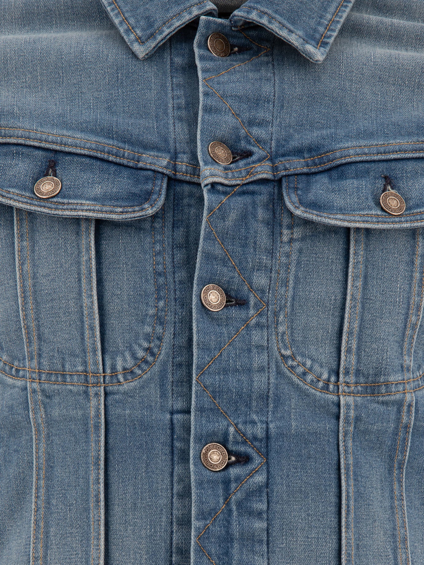 Denim jackets Solid colour  Blue - Tom Ford Men | PDP | VIETTI Online Store | Zoom-Modal_3
