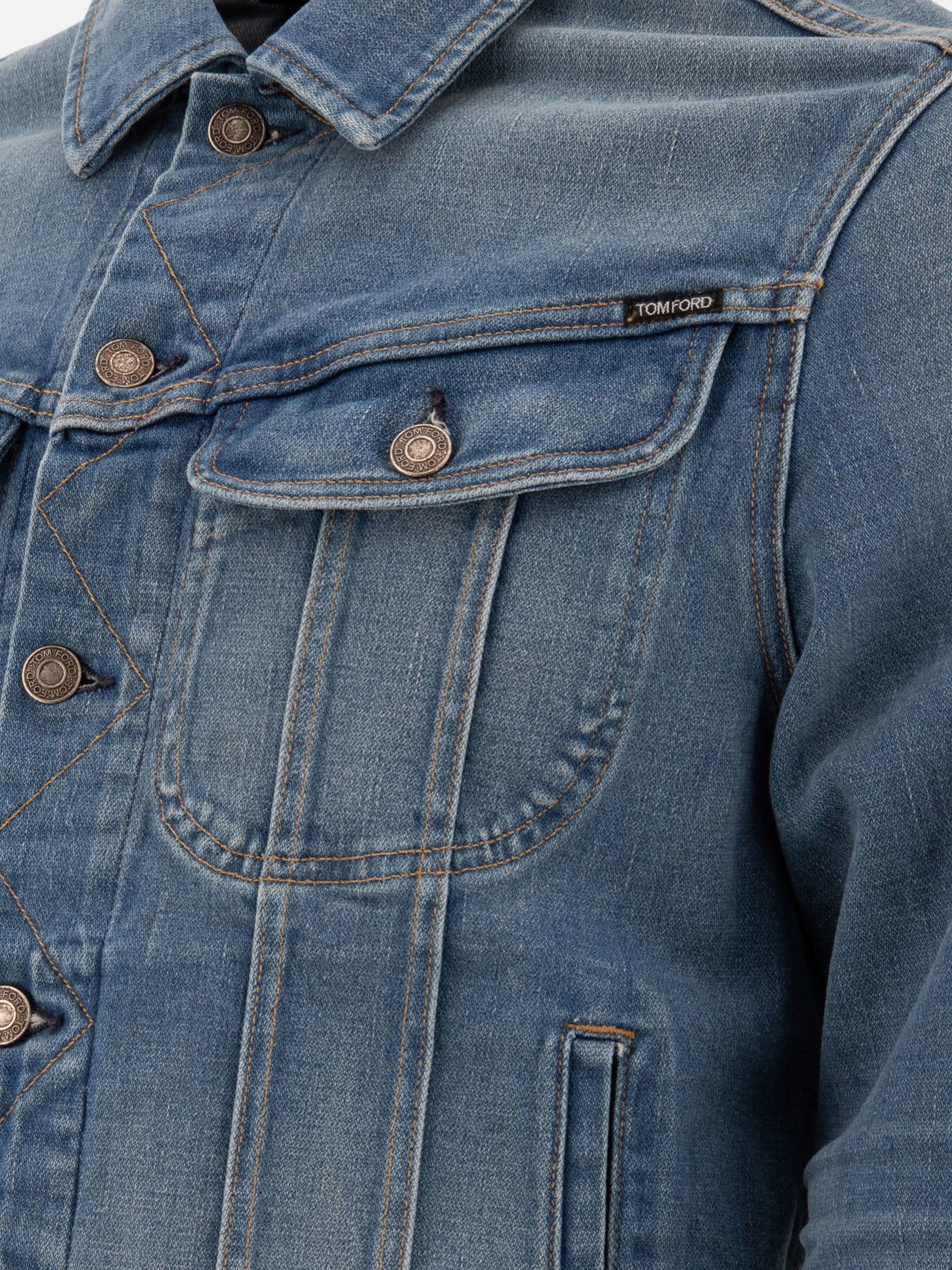 Denim jackets Solid colour  Blue - Tom Ford Men | PDP | VIETTI Online Store | Zoom-Modal_4
