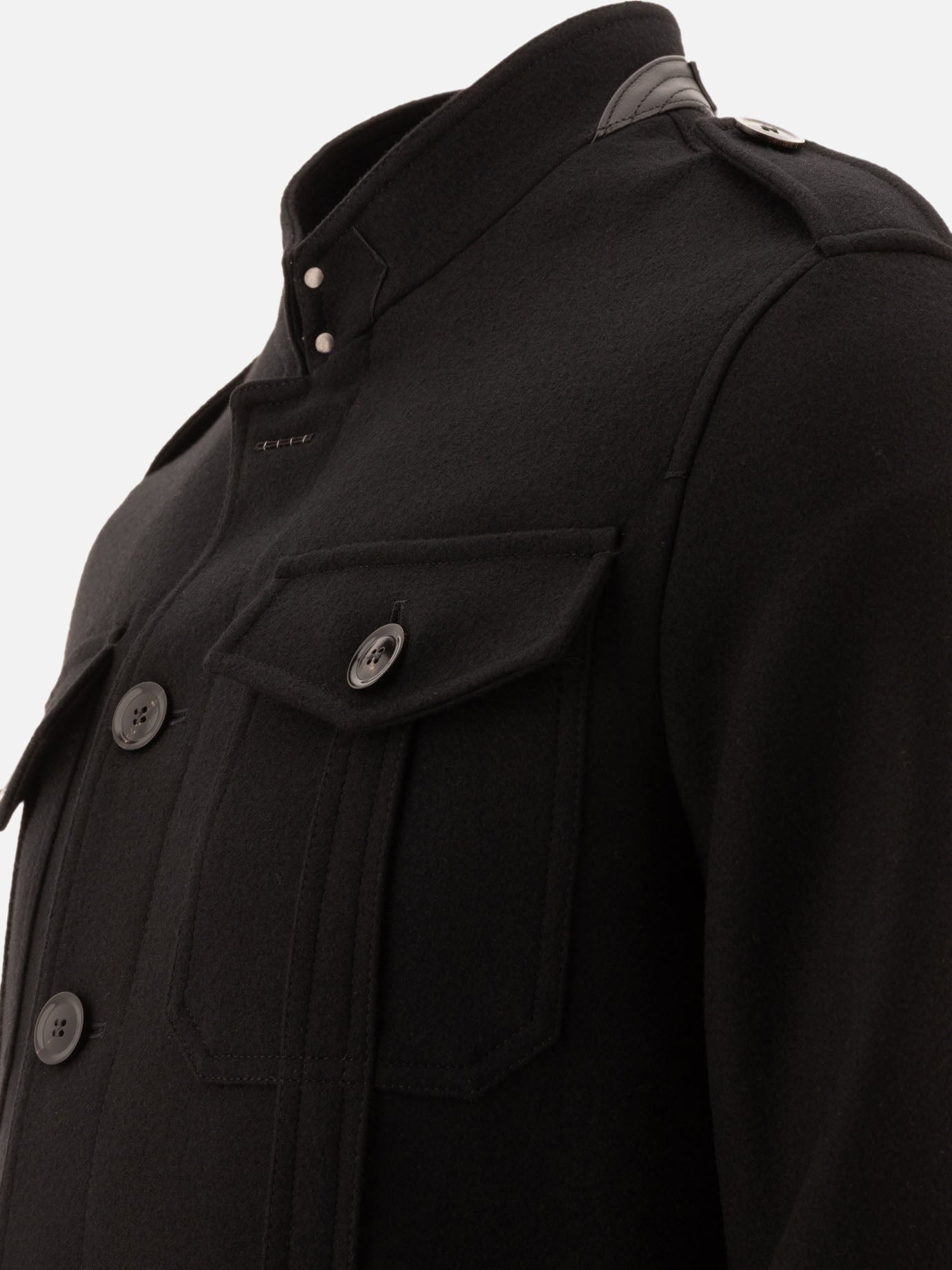 Overshirt jackets Solid colour  Black - Tom Ford Men | PDP | VIETTI Online Store | Zoom-Modal_4
