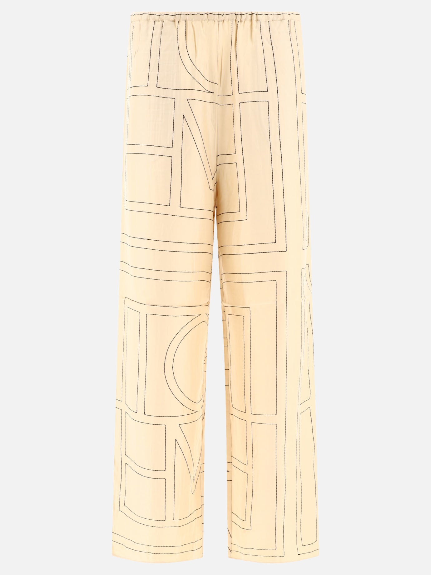 Toteme "Monogram" pj-style trousers Beige