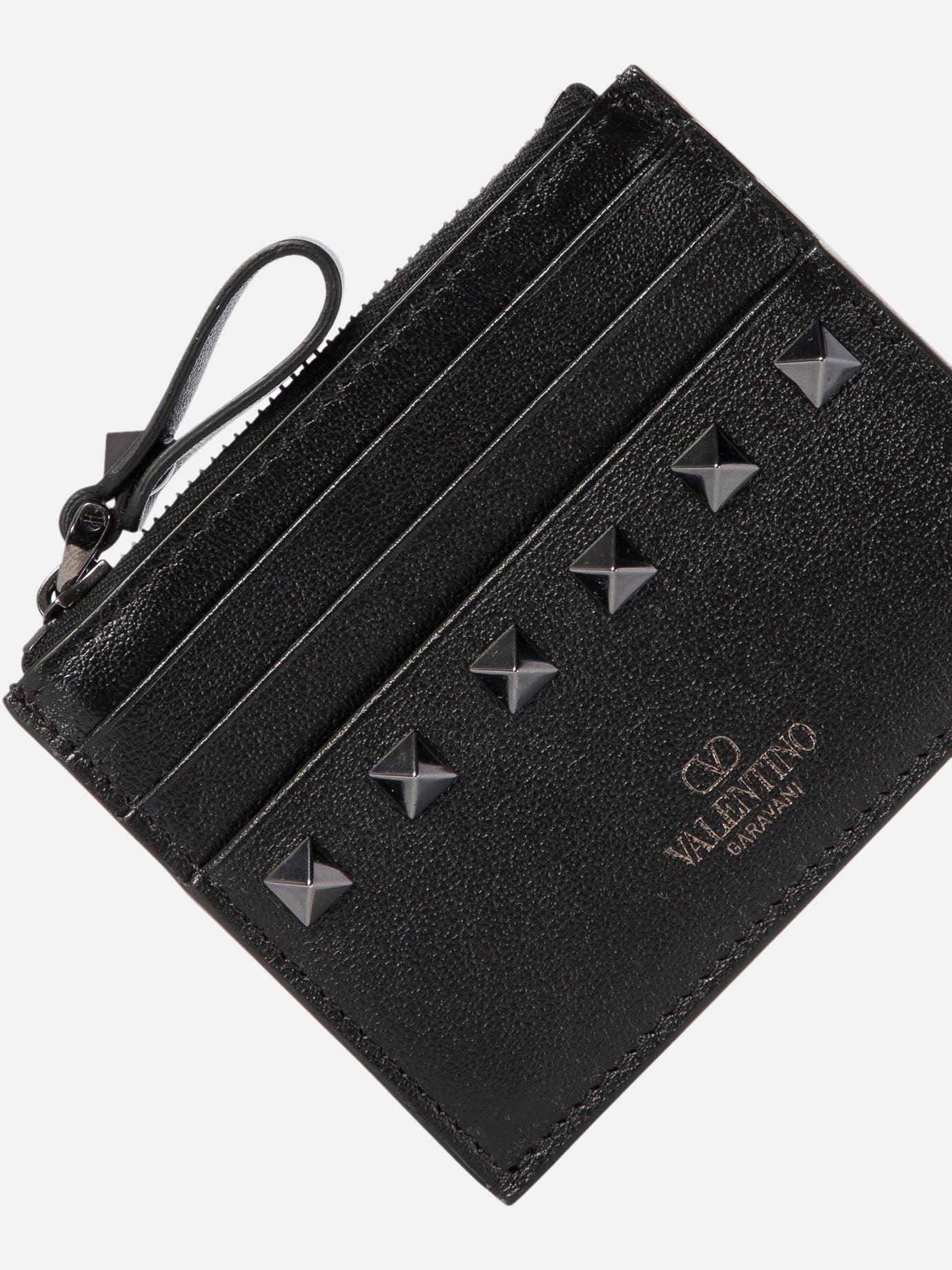 Valentino Garavani "Rockstud" card holder Black