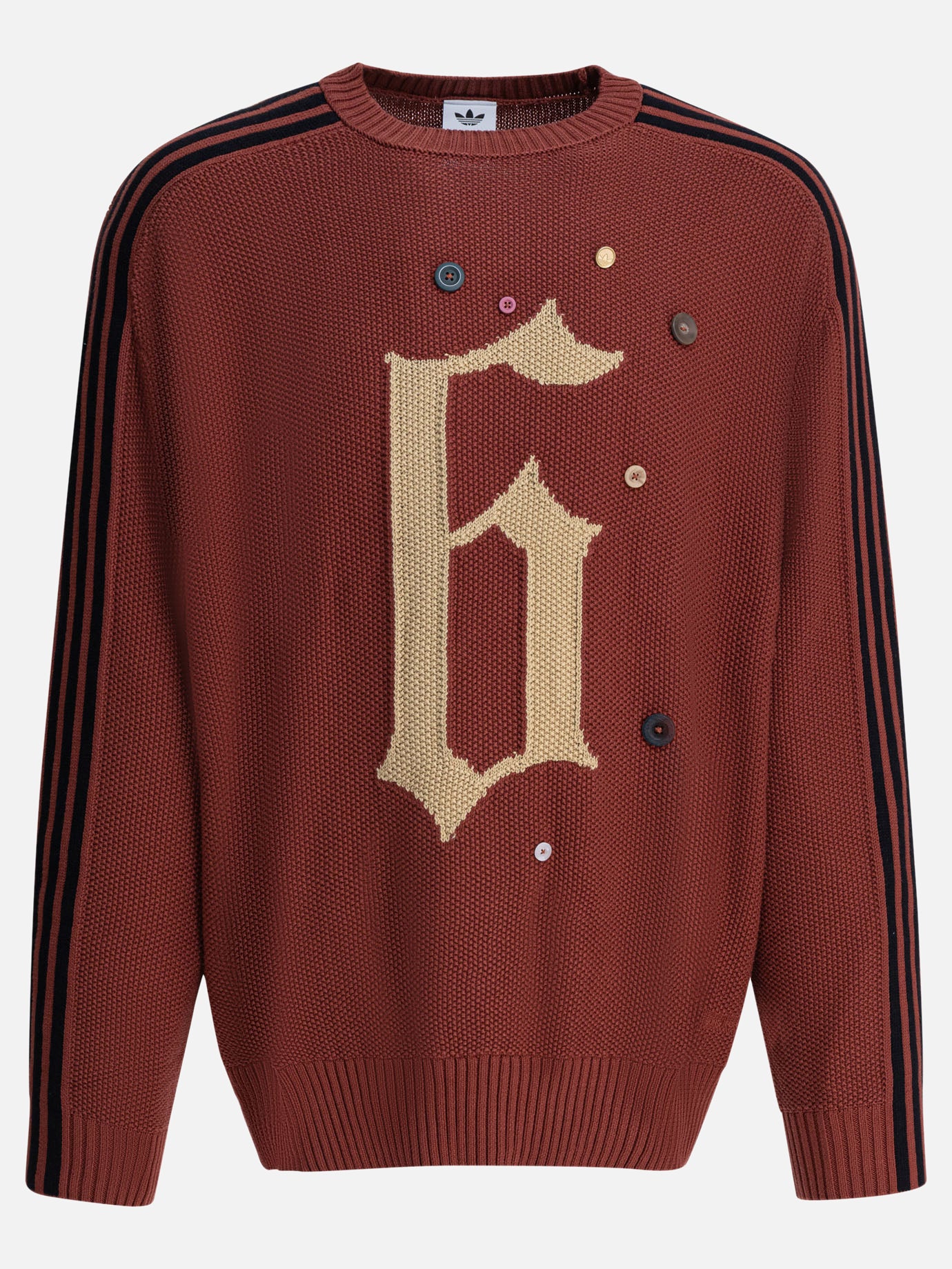 Maglioni girocollo Embroidered  Bordeaux - Adidas Originals Uomo | PDP | VIETTI Online Store | Zoom-Modal
