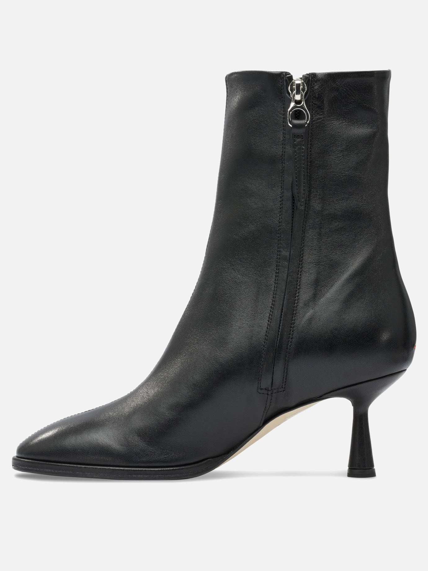 Zipped boots 100% leather - 100% leather  Black - Aeyde Women | PDP | VIETTI Online Store | thumbnail_3