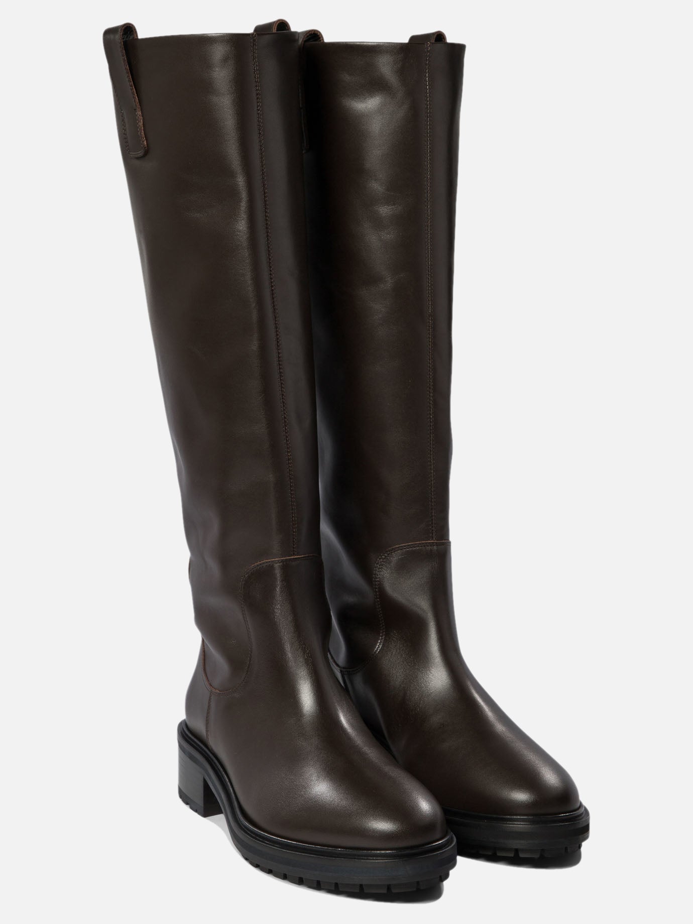 Knee-high 100% leather - 100% rubber  Brown - Aeyde Women | PDP | VIETTI Online Store | thumbnail_2