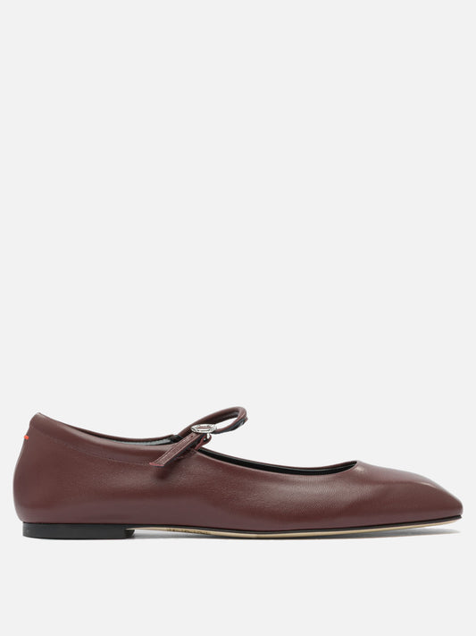 Mary Jane ballet flats 100% leather - 100% leather  Bordeaux - Aeyde Women | PLP | VIETTI Online Store 
