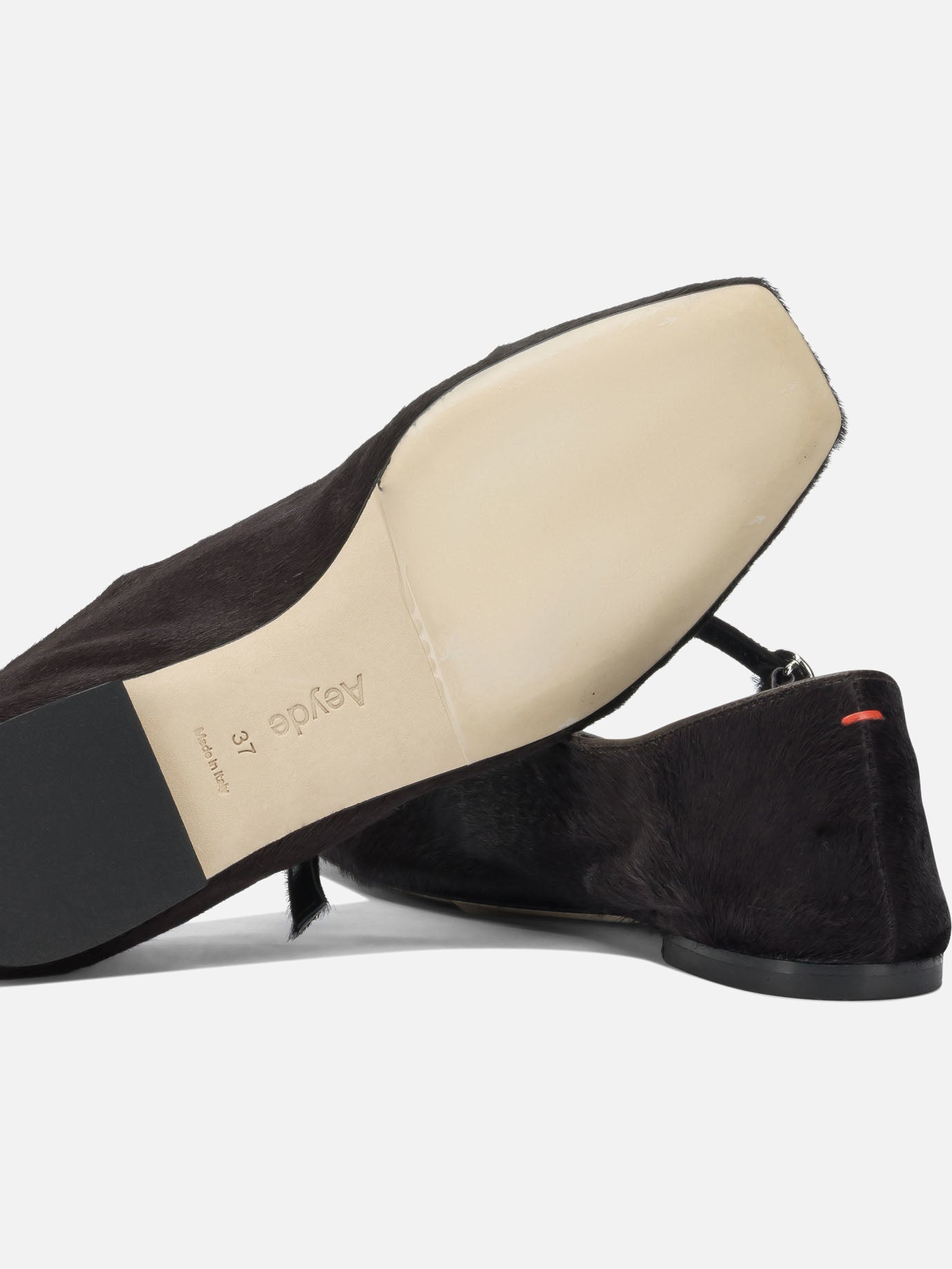 Mary Jane ballet flats 100% ponyhair on calf leather - 100% leather  Brown - Aeyde Women | PDP | VIETTI Online Store | Zoom-Modal_5
