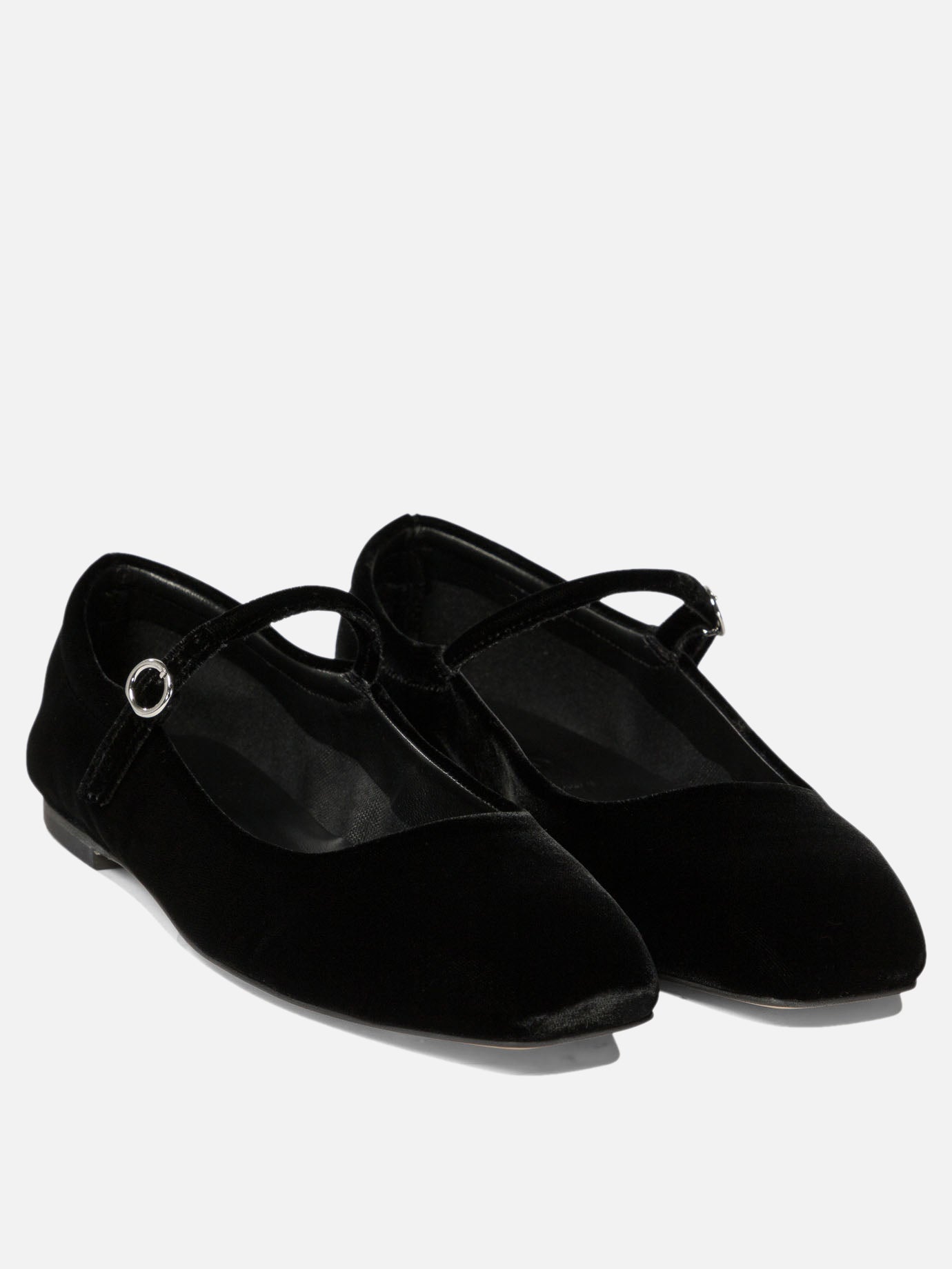 Mary Jane ballet flats 100% velvet - 100% leather  Black - Aeyde Women | PDP | VIETTI Online Store | Zoom-Modal_2
