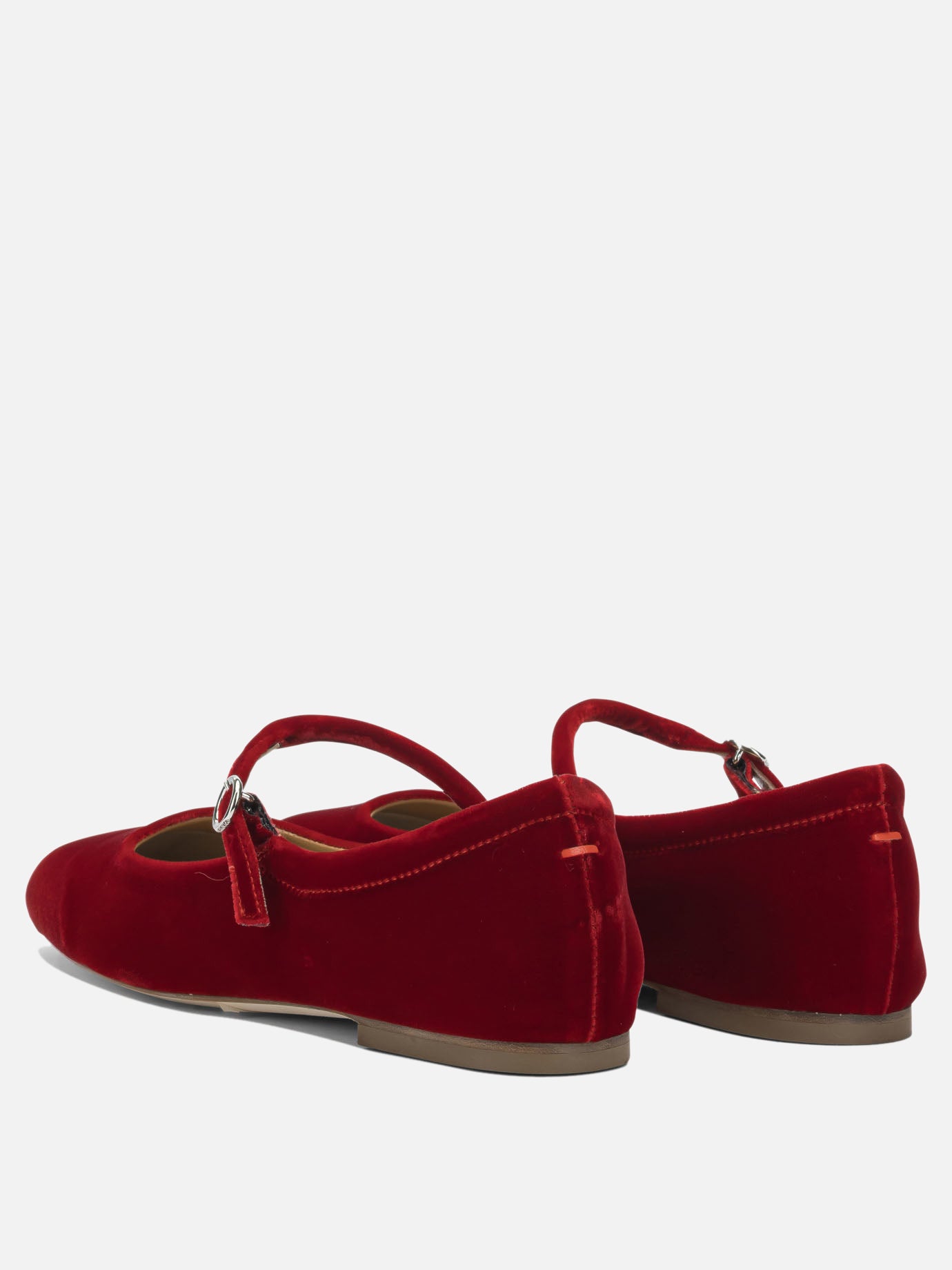 Mary Jane ballet flats 100% velvet - 100% leather  Red - Aeyde Women | PDP | VIETTI Online Store | Zoom-Modal_4
