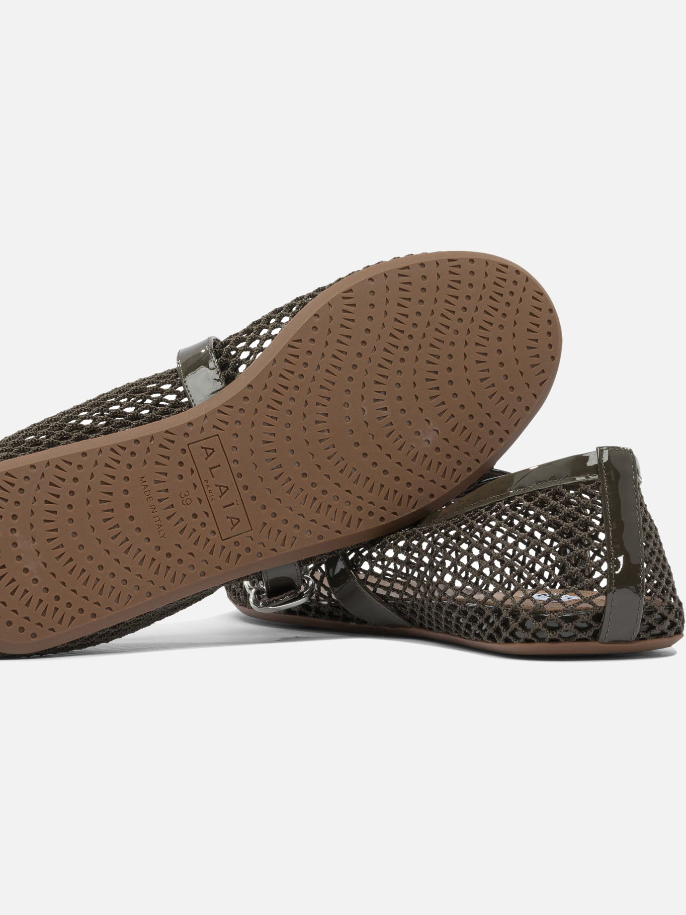 Alaïa Mesh ballet flats Green