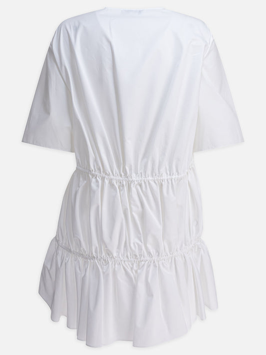 Alaïa Abito in popeline di cotone 19833358_36 White 2