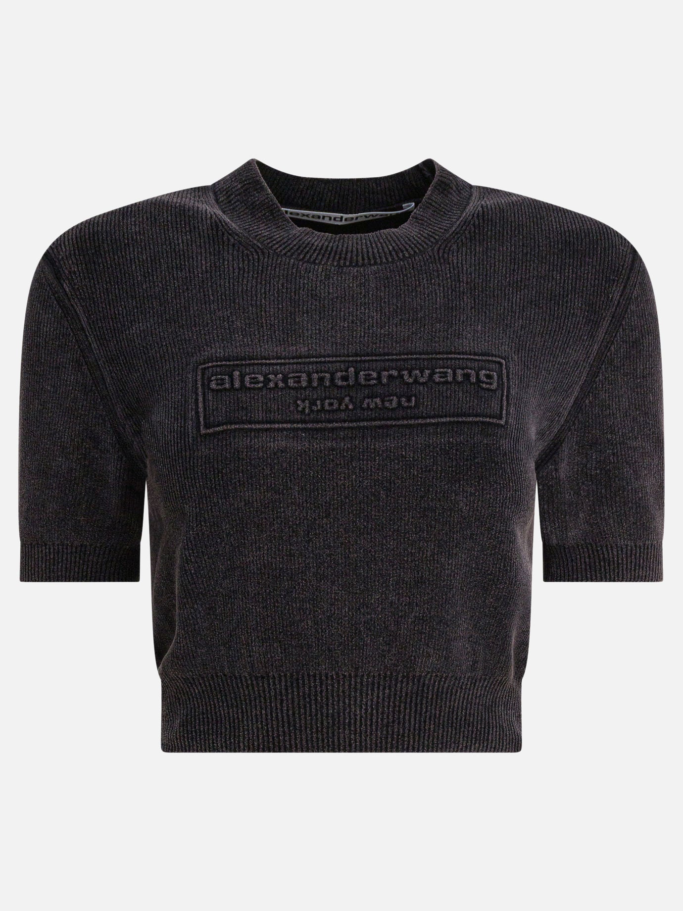 T-shirt girocollo Logo  Nero - Alexander Wang Donna | PDP | VIETTI Online Store | Zoom-Modal
