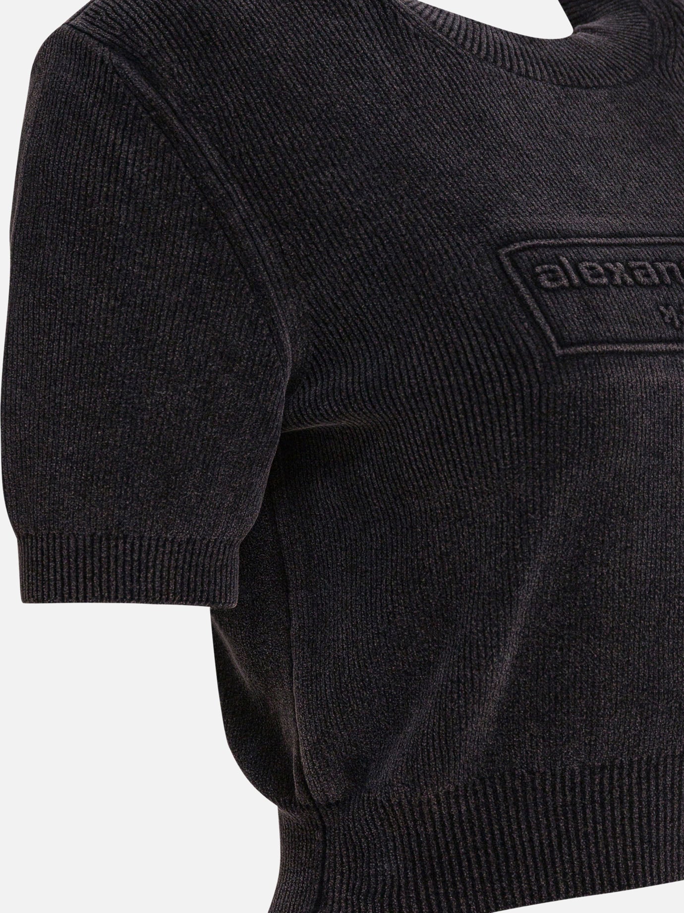 T-shirt girocollo Logo  Nero - Alexander Wang Donna | PDP | VIETTI Online Store | thumbnail_4