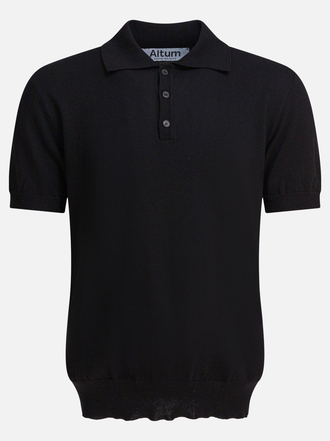 Polo shirts with buttons Solid colour  Black - Altum Men | PDP | VIETTI Online Store | Zoom-Modal
