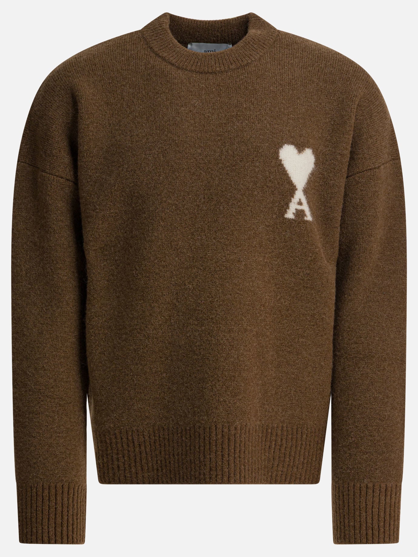 Crewneck sweaters Logo  Brown - Ami Paris Men | PDP | VIETTI Online Store | thumbnail