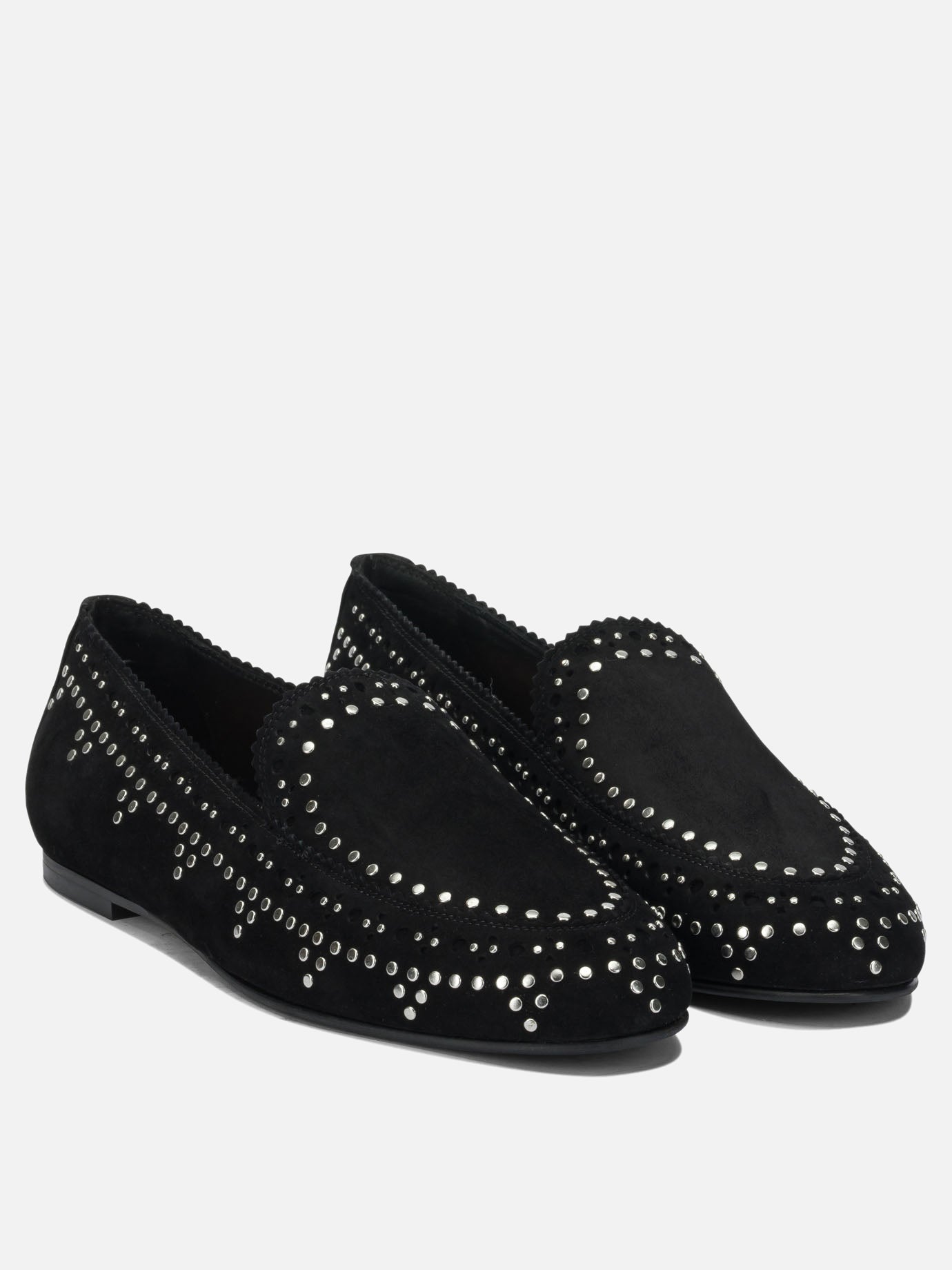 Loafers 100% kid suede leather - 100% calf leather  Black - Aquazzura Women | PDP | VIETTI Online Store | thumbnail_2