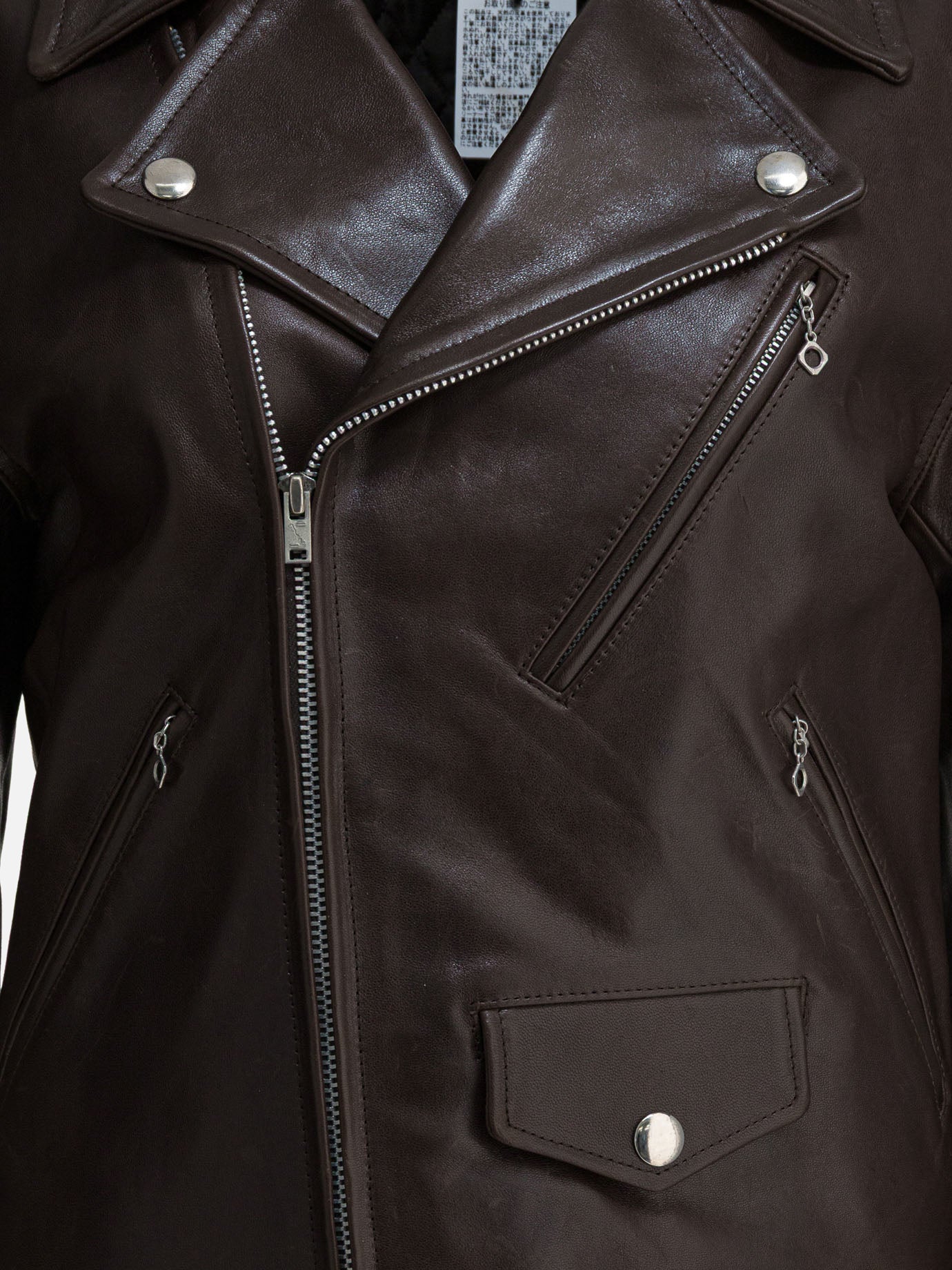 Leather jackets Solid colour  Brown - Auralee Men | PDP | VIETTI Online Store | Zoom-Modal_3
