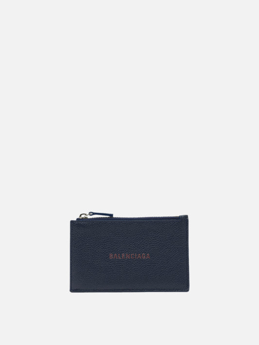 Portacarte 100% calf leather  Blu - Balenciaga Uomo | PLP | VIETTI Online Store 

