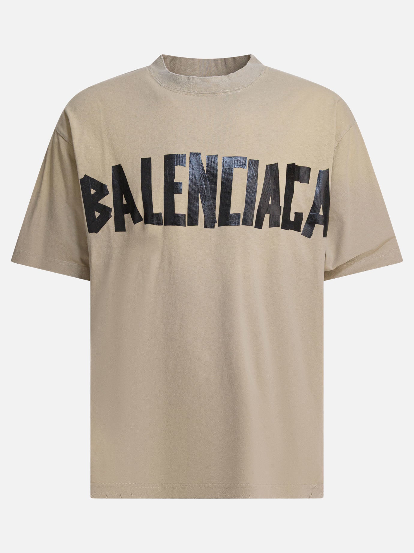 T-shirt girocollo Logo  Beige - Balenciaga Uomo | PDP | VIETTI Online Store | thumbnail