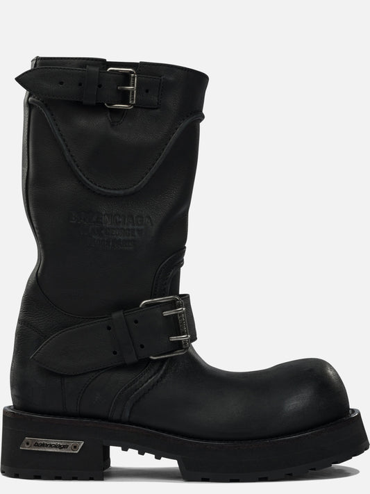 Knee-high 100% calfskin leather - 100% rubber  Black - Balenciaga Men | PLP | VIETTI Online Store 
