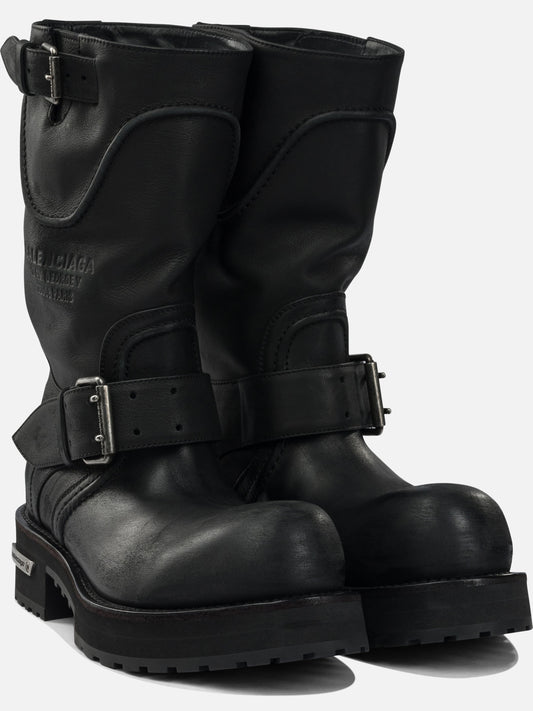 Knee-high 100% calfskin leather - 100% rubber  Black - Balenciaga Men | PLP | VIETTI Online Store | 2
