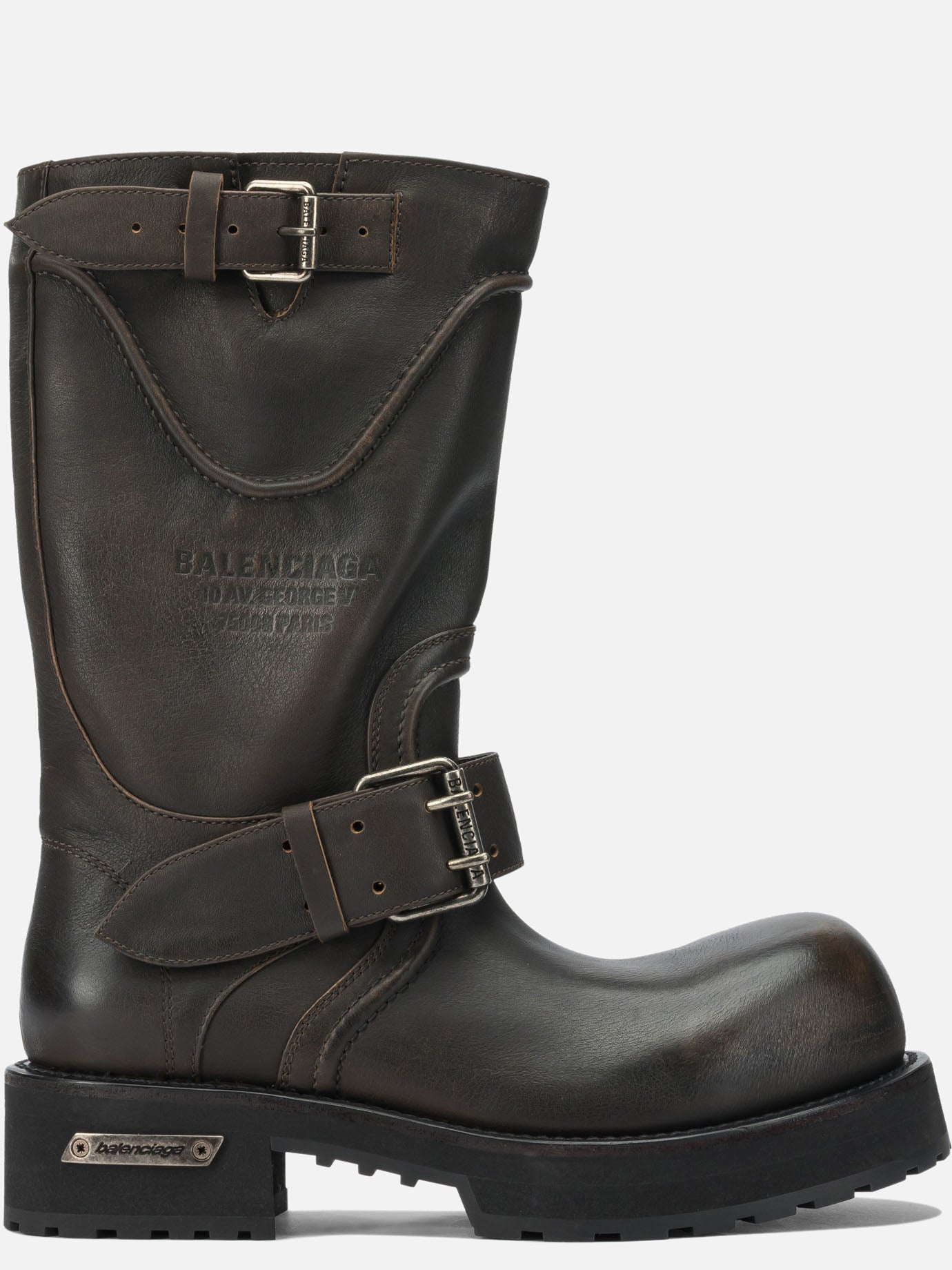 Knee-high 100% calfskin leather - 100% rubber  Brown - Balenciaga Men | PDP | VIETTI Online Store | Zoom-Modal
