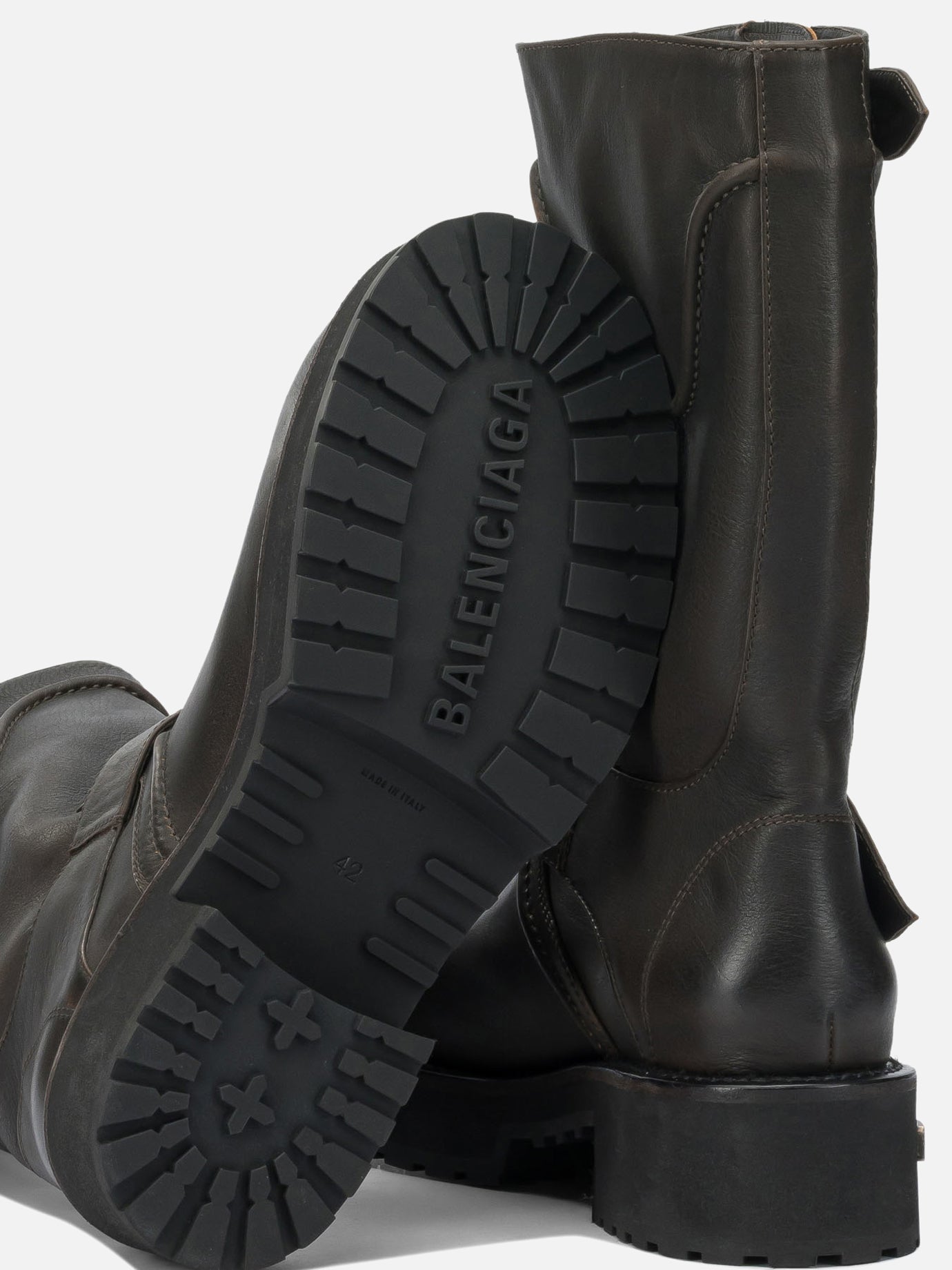 Knee-high 100% calfskin leather - 100% rubber  Brown - Balenciaga Men | PDP | VIETTI Online Store | Zoom-Modal_5
