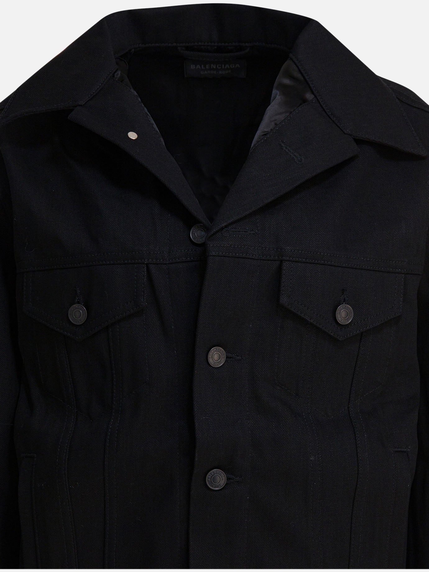 Giacche in denim Solid colour  Nero - Balenciaga Donna | PDP | VIETTI Online Store | Zoom-Modal_3
