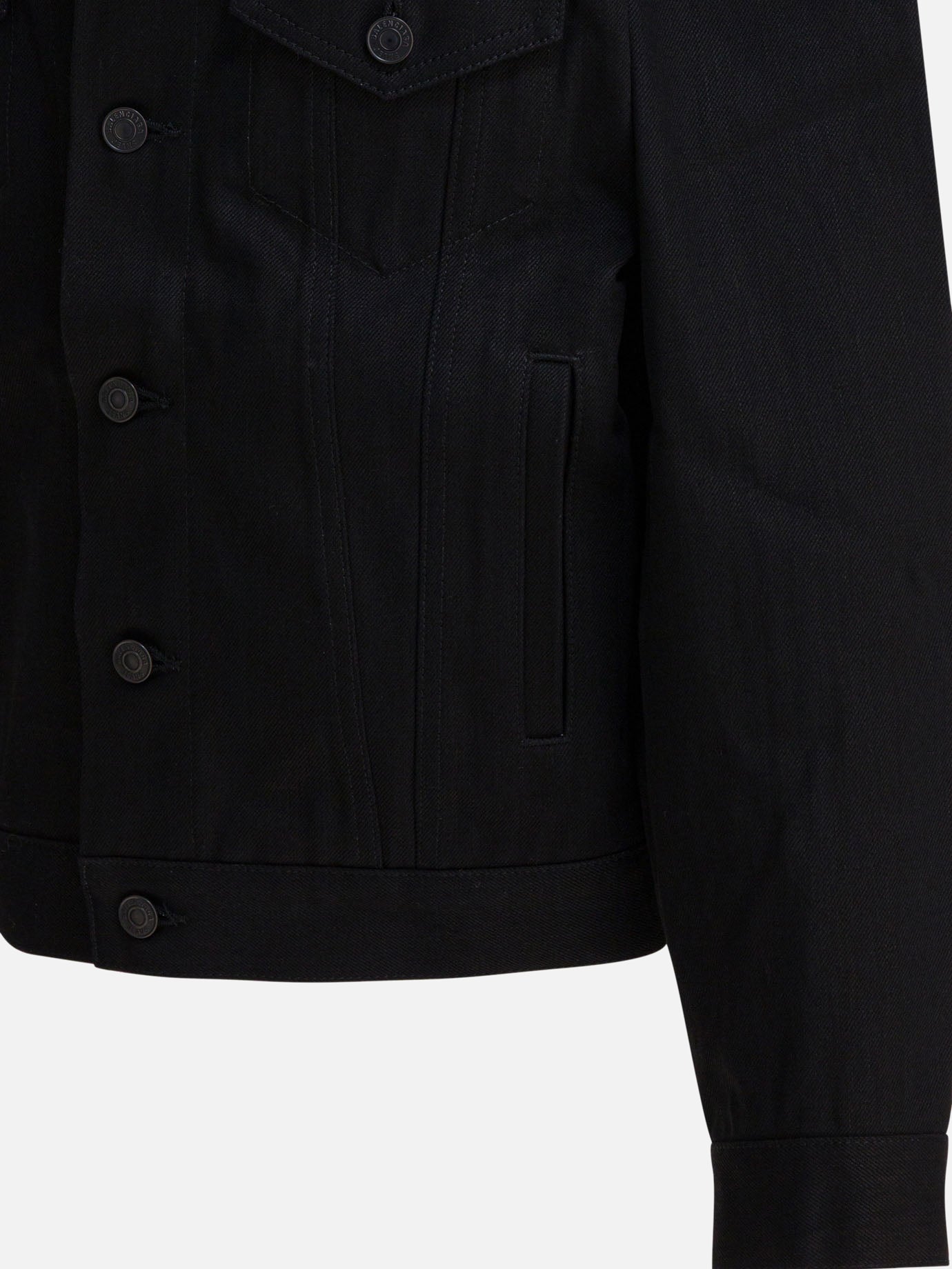 Giacche in denim Solid colour  Nero - Balenciaga Donna | PDP | VIETTI Online Store | Zoom-Modal_4
