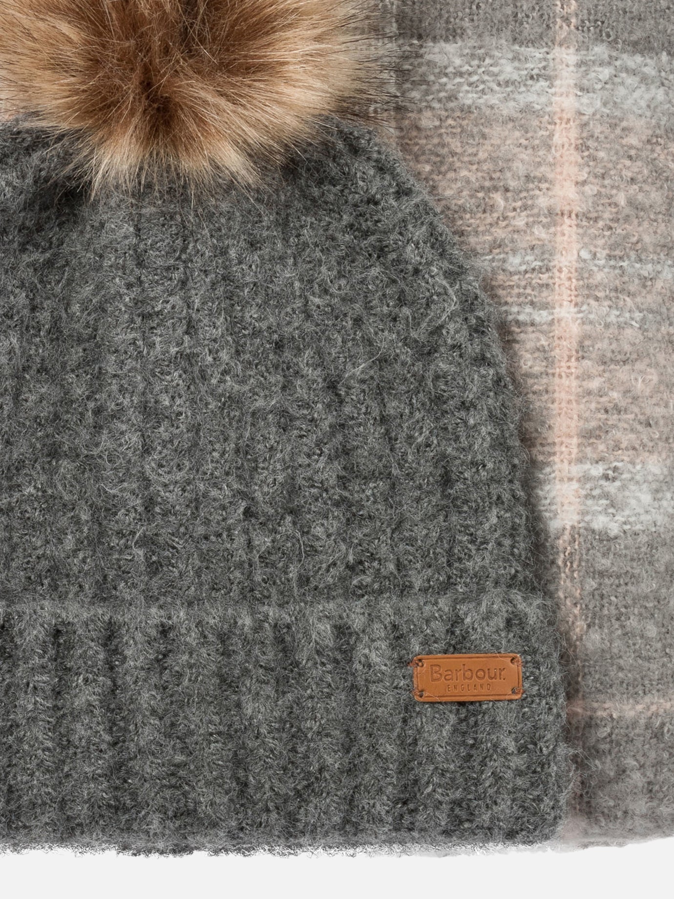 Fringed scarves 97% polyester 3% elastane  Grey - Barbour Women | PDP | VIETTI Online Store | thumbnail_2