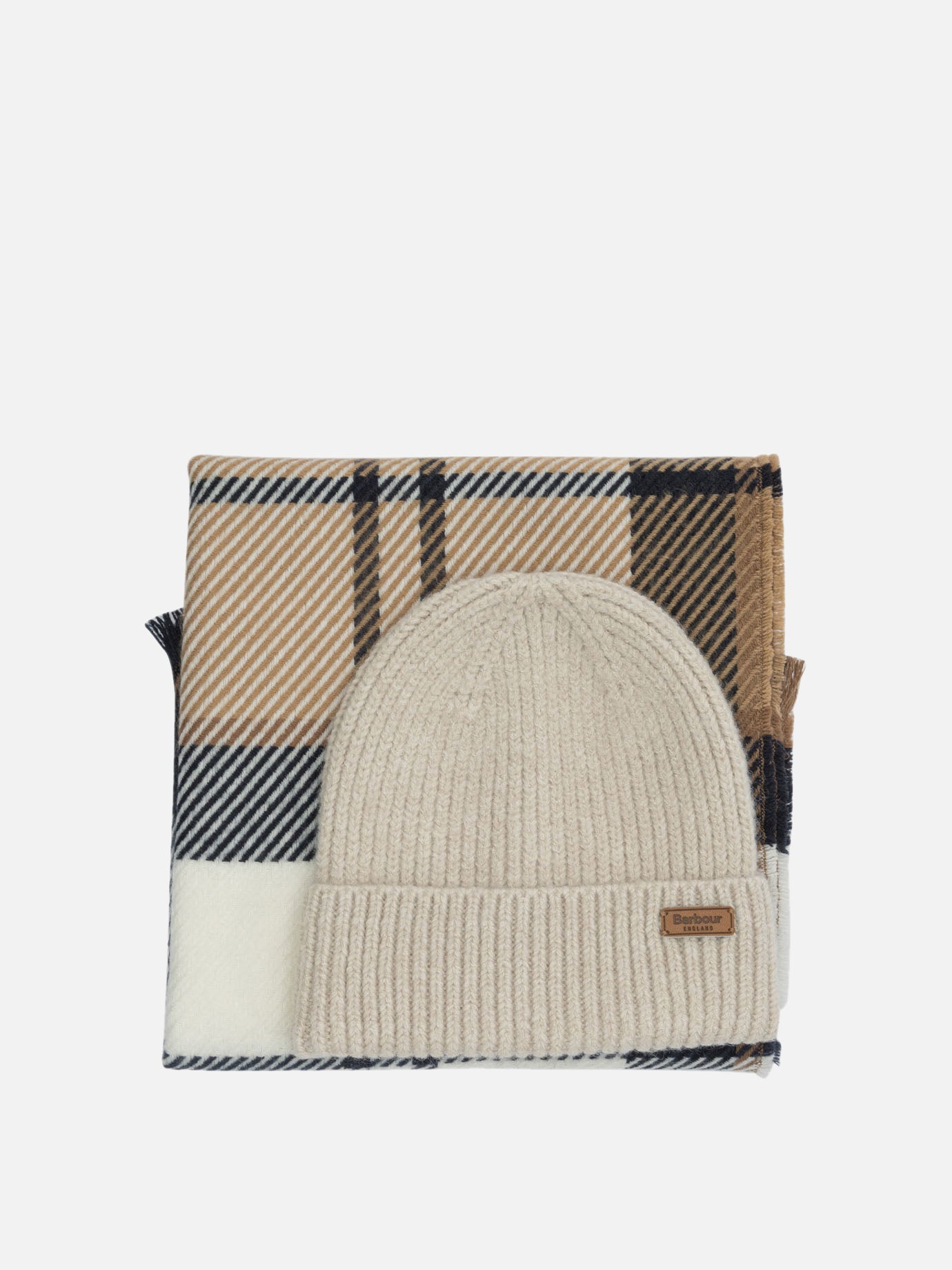 Sciarpe con frange 97% polyester 3% elastane  Beige - Barbour Donna | PDP | VIETTI Online Store | Zoom-Modal
