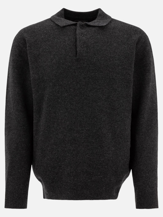 Polo con bottoni Solid colour  Grigio - Beams Plus Uomo | PLP | VIETTI Online Store 
