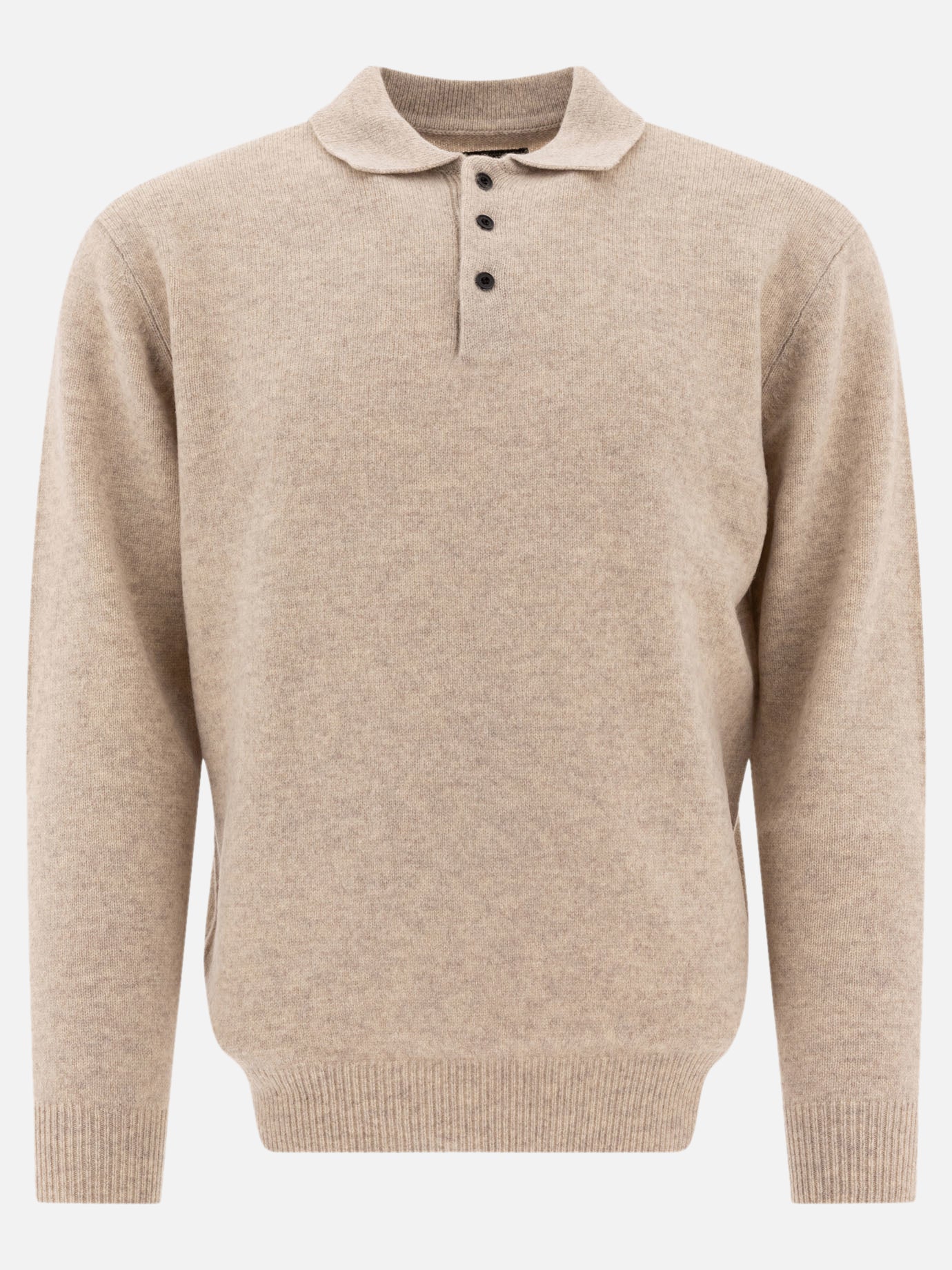 Polo con bottoni Solid colour  Beige - Beams Plus Uomo | PDP | VIETTI Online Store | thumbnail