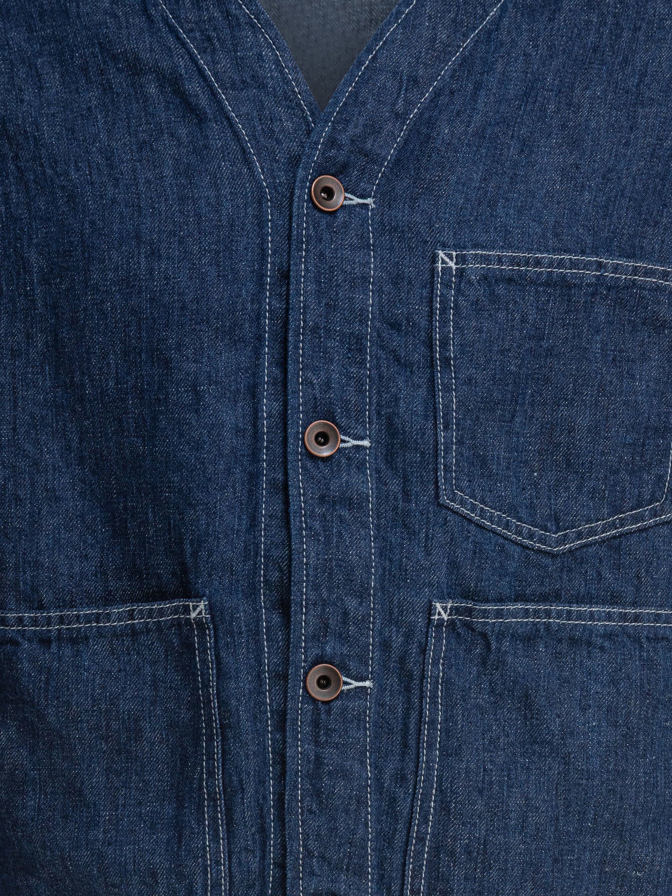 Giacche in denim Solid colour  Blu - Beams Plus Uomo | PDP | VIETTI Online Store | Zoom-Modal_3
