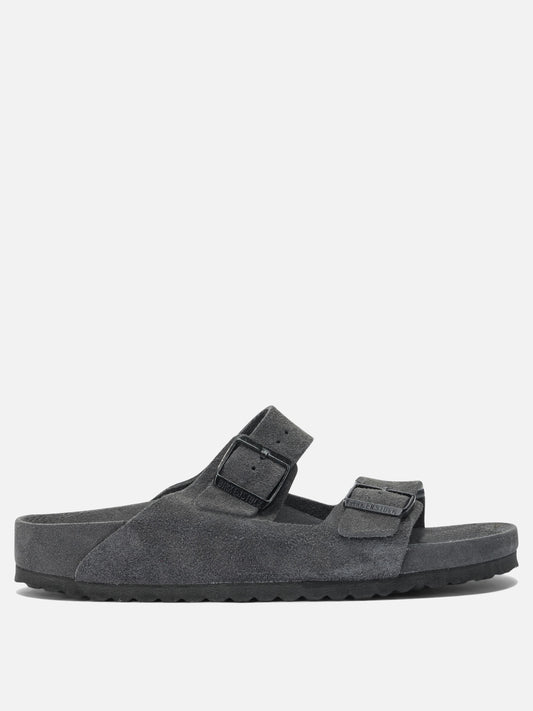 Flat sandals 100% leather - 100% rubber  Grey - Birkenstock Men | PLP | VIETTI Online Store 
