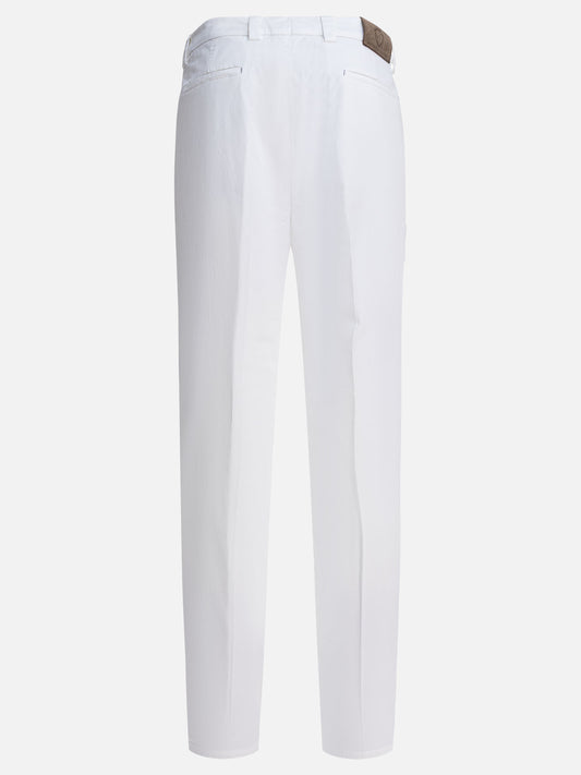 Leisure trousers Solid colour  White - Brunello Cucinelli Men | PLP | VIETTI Online Store | 2
