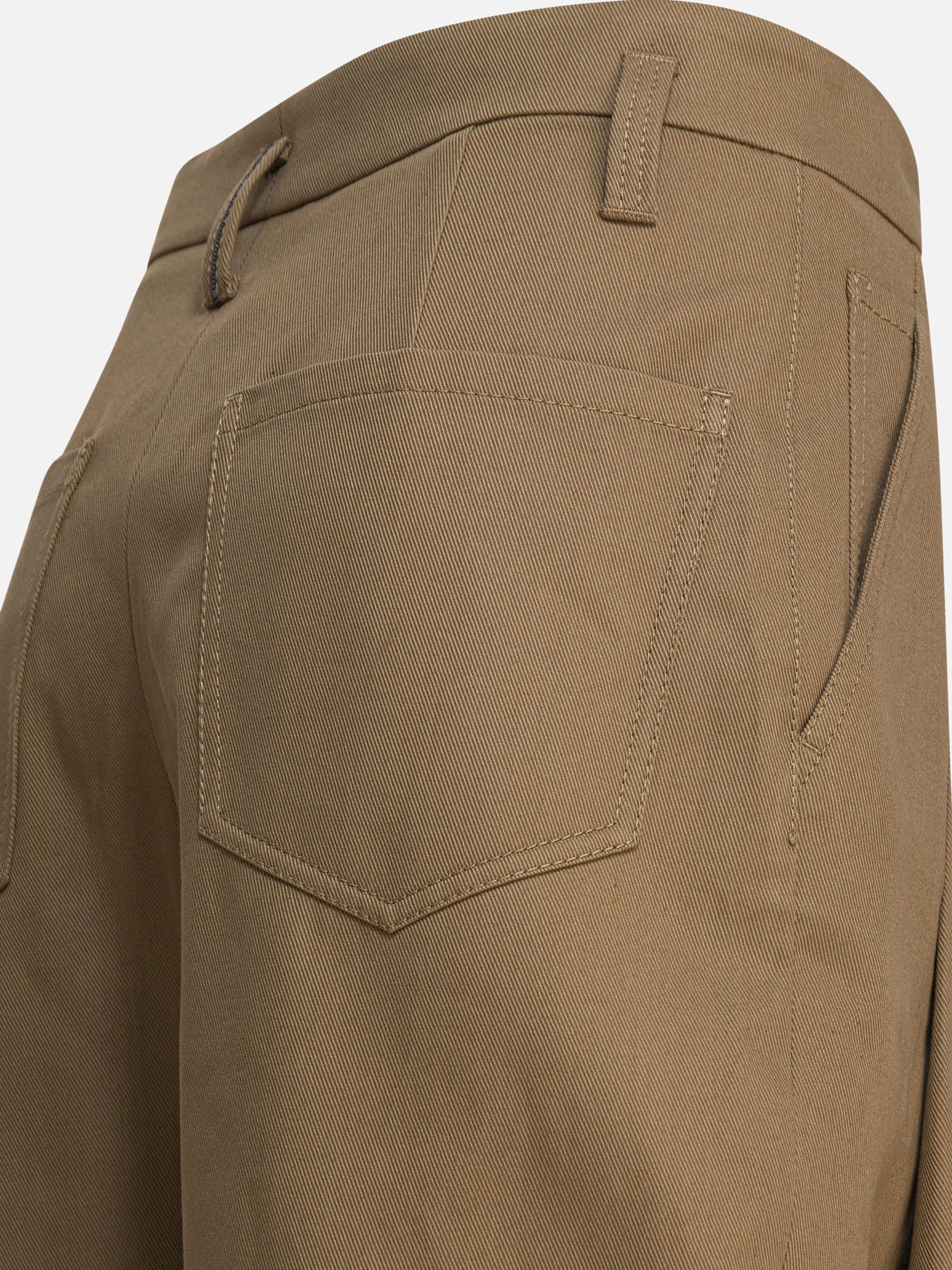 Pantaloni casual Solid colour  Marrone - Brunello Cucinelli Donna | PDP | VIETTI Online Store | thumbnail_4