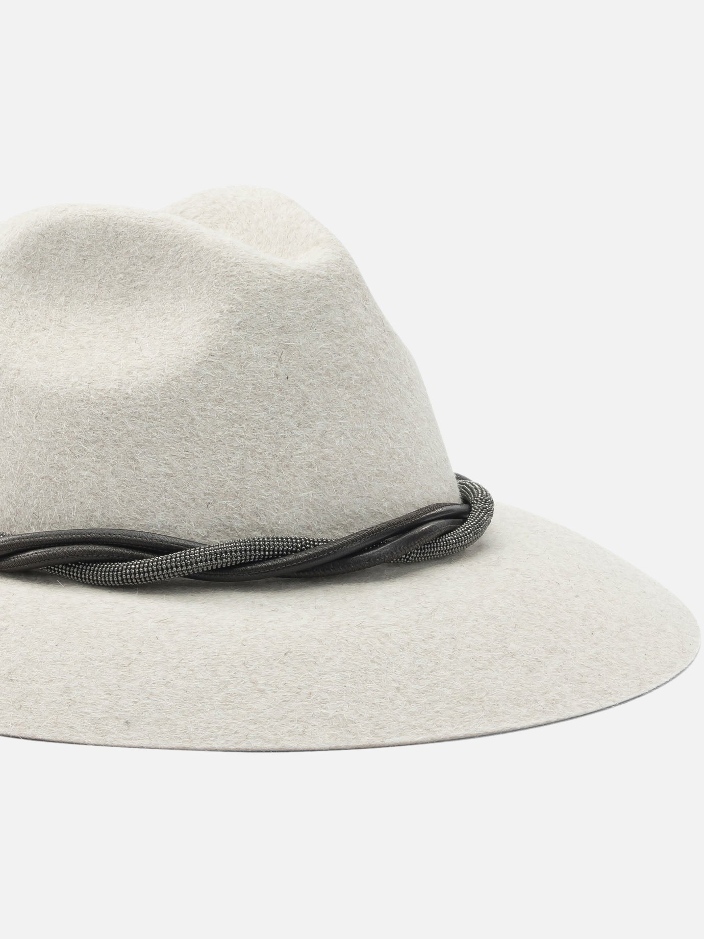 Cappelli classici 100% felt  Bianco - Brunello Cucinelli Donna | PDP | VIETTI Online Store | Zoom-Modal_4
