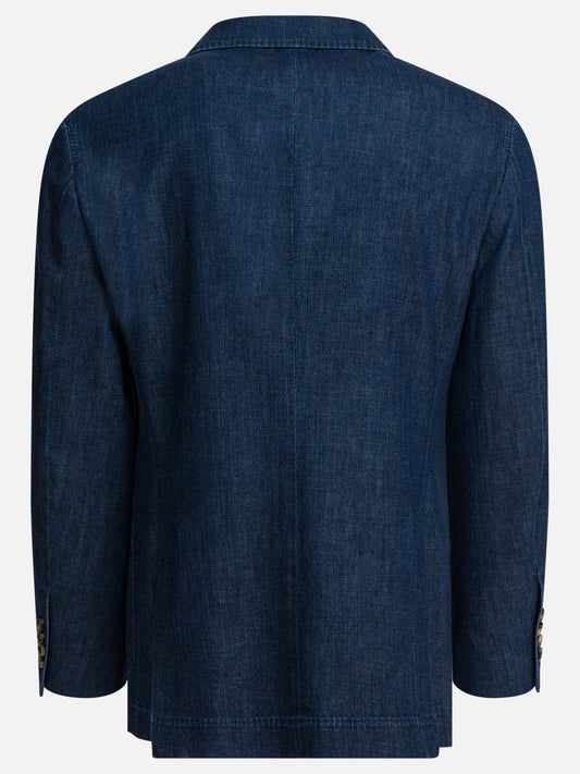 Blazer Solid colour  Blu - Brunello Cucinelli Uomo | PLP | VIETTI Online Store | 2
