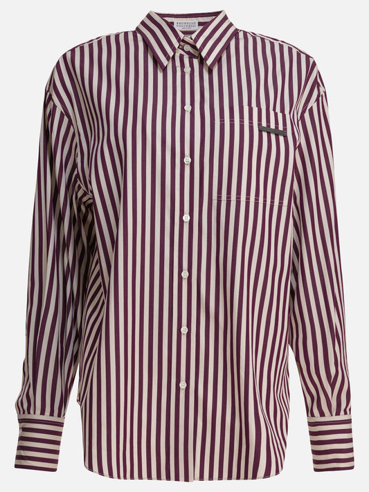 Camicie casual Striped  Beige - Brunello Cucinelli Donna | PLP | VIETTI Online Store 
