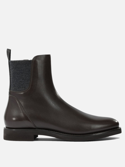 Stivaletti Chelsea 100% calf leather - 100% calf leather  Marrone - Brunello Cucinelli Donna | PDP | VIETTI Online Store 
