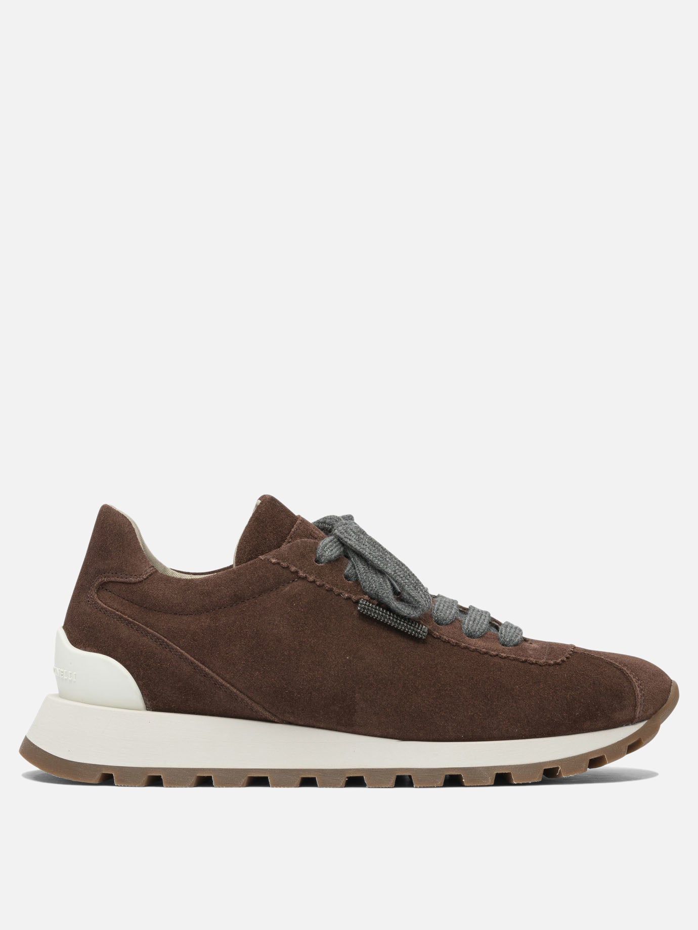Sneaker basse 100% suede - 100% rubber  Bordeaux - Brunello Cucinelli Donna | PDP | VIETTI Online Store | Zoom-Modal
