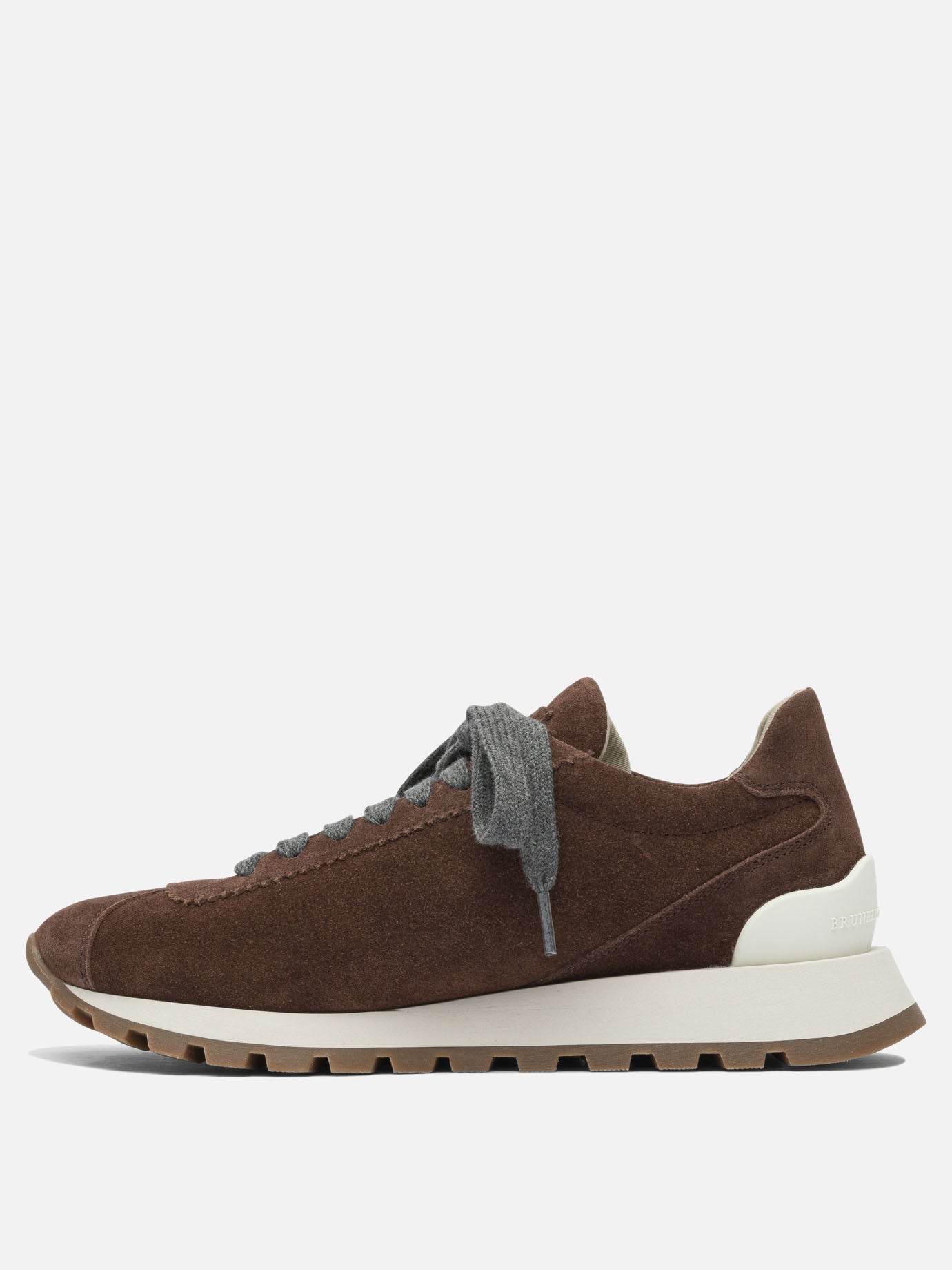 Sneaker basse 100% suede - 100% rubber  Bordeaux - Brunello Cucinelli Donna | PDP | VIETTI Online Store | thumbnail_3