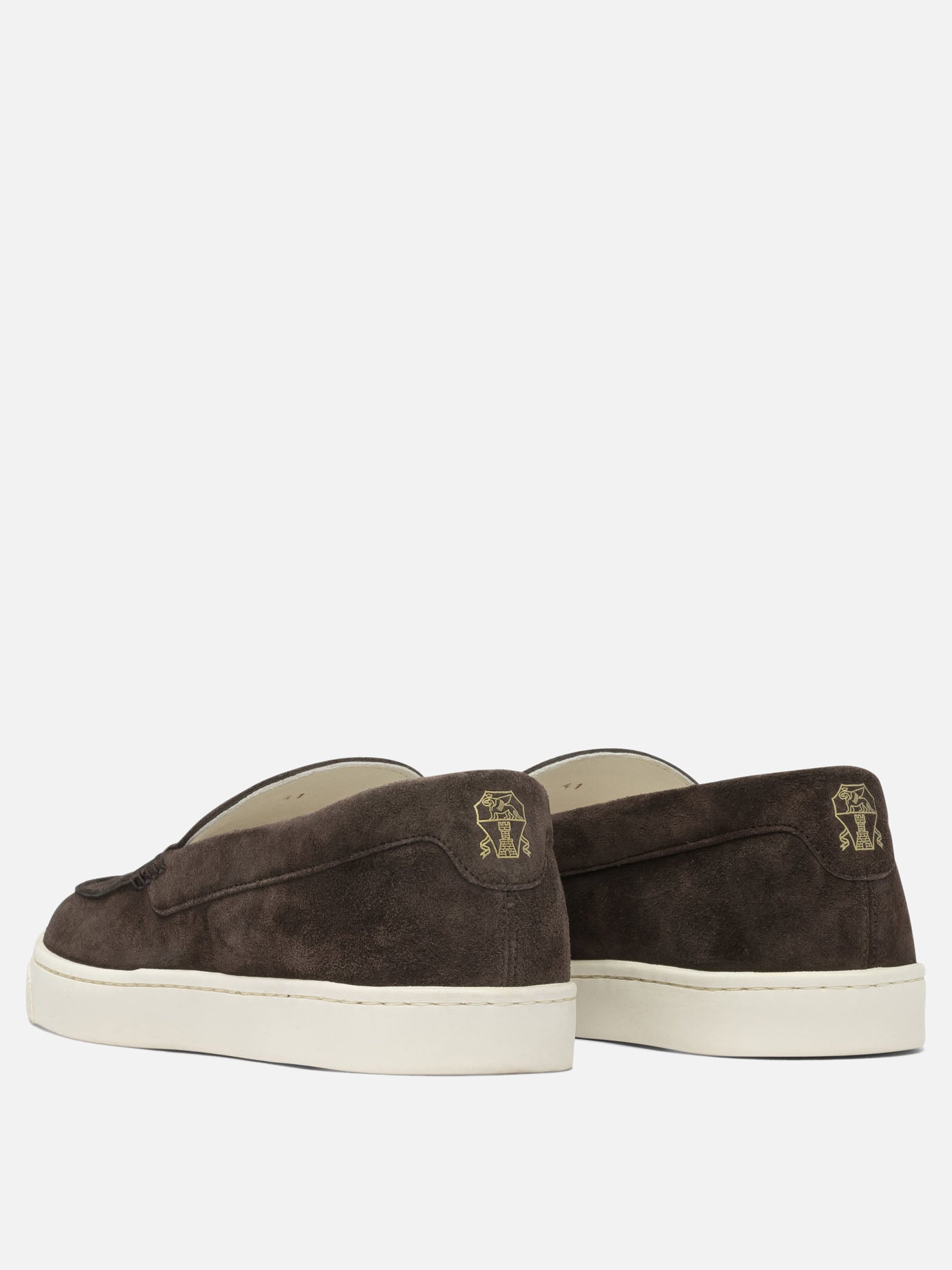 Mocassini 100% suede - 100% rubber  Marrone - Brunello Cucinelli Uomo | PDP | VIETTI Online Store | Zoom-Modal_4

