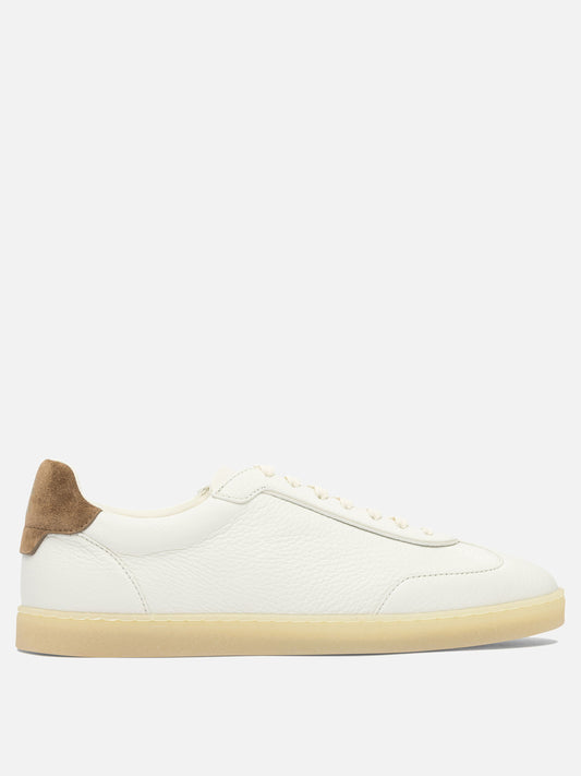 Sneaker basse 100% leather - 100% rubber  Beige - Brunello Cucinelli Uomo | VIETTI Online Store 
